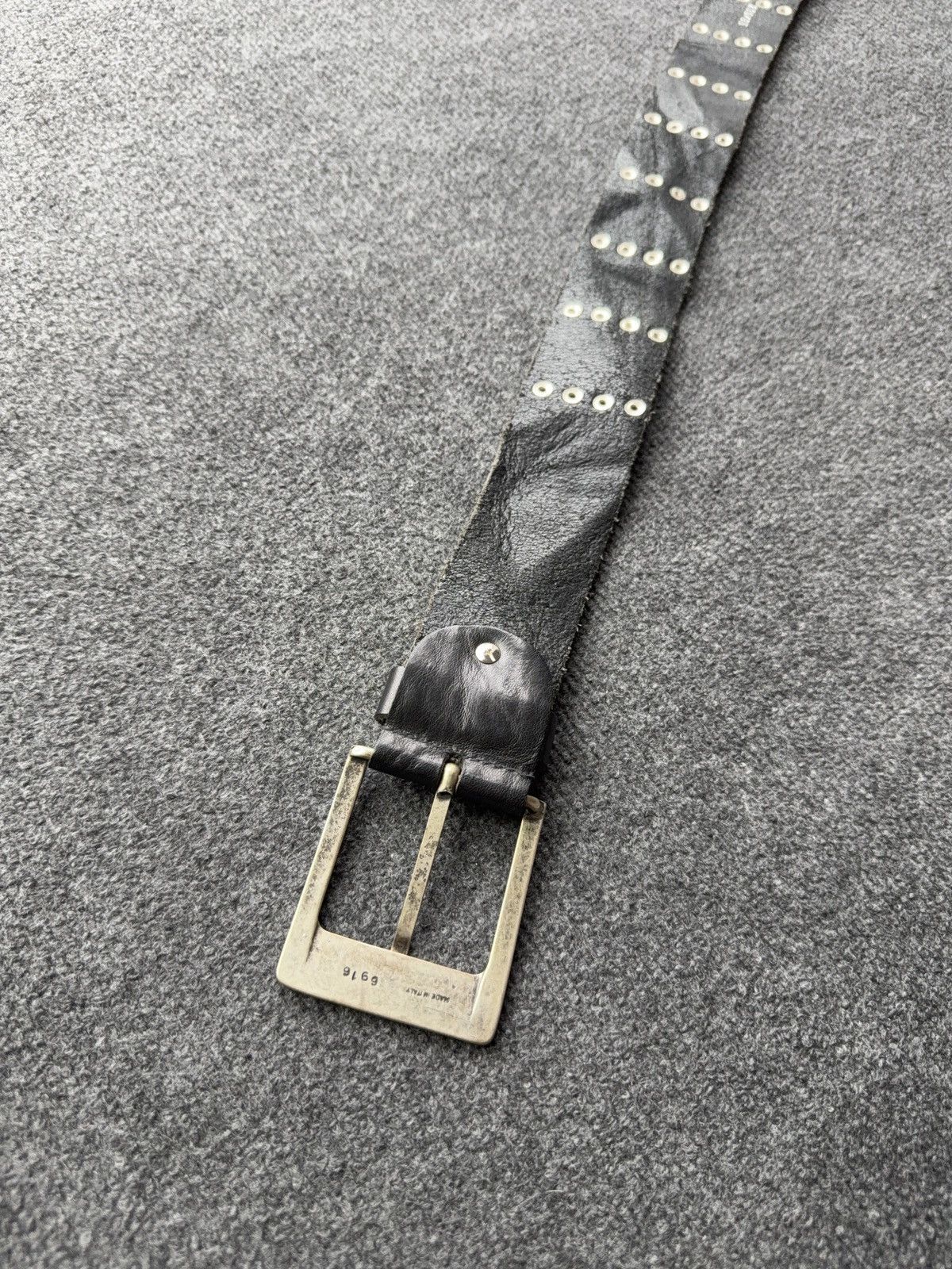 Japanese Brand Vintage Avant Garde Studded Leather Belt Punk Grunge Y2K Size ONE SIZE - 11 Thumbnail