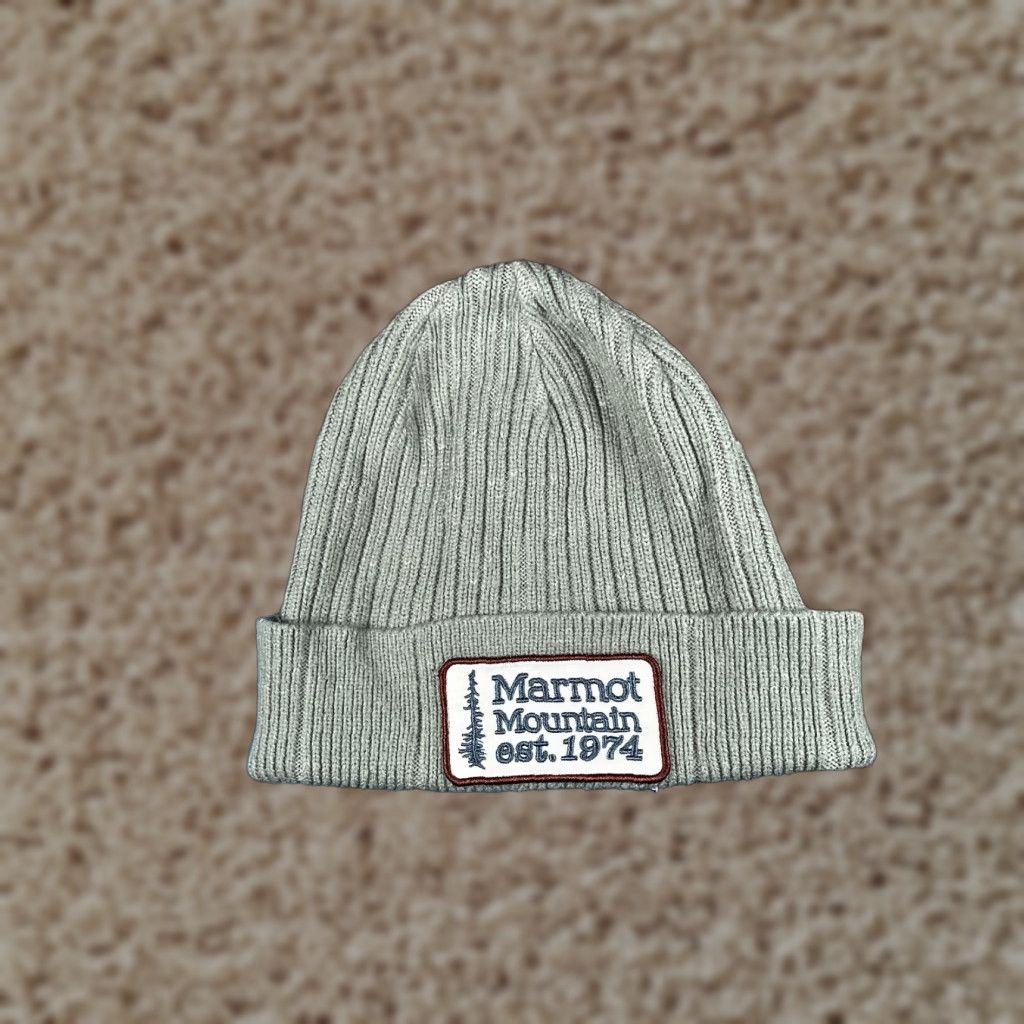 Marmot Marmot Beanie Hats One Size Gray Ribbed Knit Acrylic Adult Unisex Outdoors Ski Mountain Winter Beanie Size ONE SIZE - 1 Thumbnail