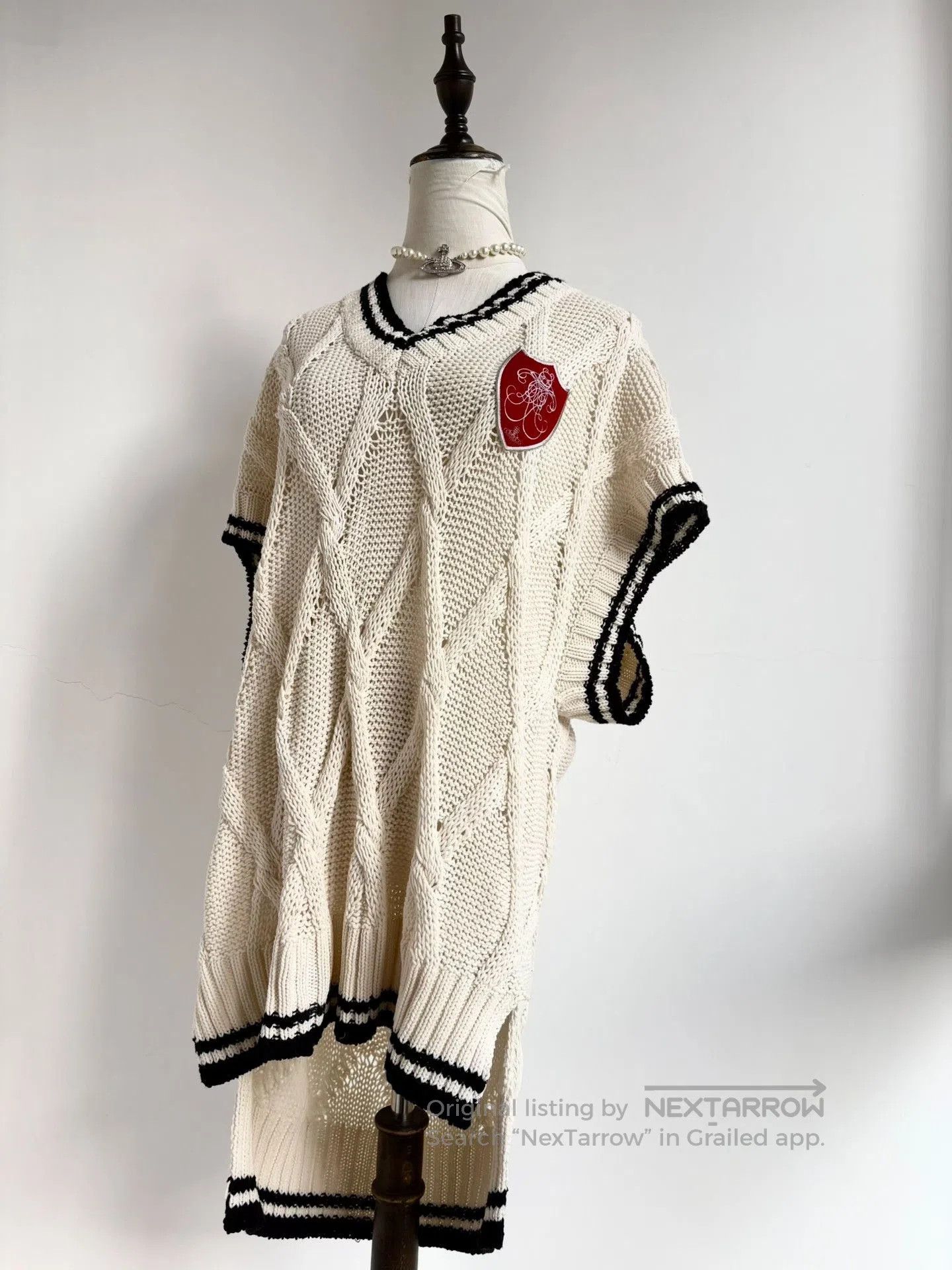 Vivienne Westwood Vivienne Westwood White Argyle Knit Vest. Size M / US 6-8 / IT 42-44 - 2 Thumbnail