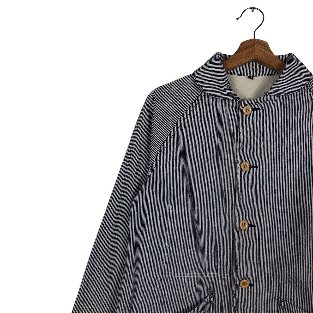 45rpm 🔥Vintage Chore Work Hickory Jacket Japan Made Issey Miyake Size US M / EU 48-50 / 2 - 7 Thumbnail