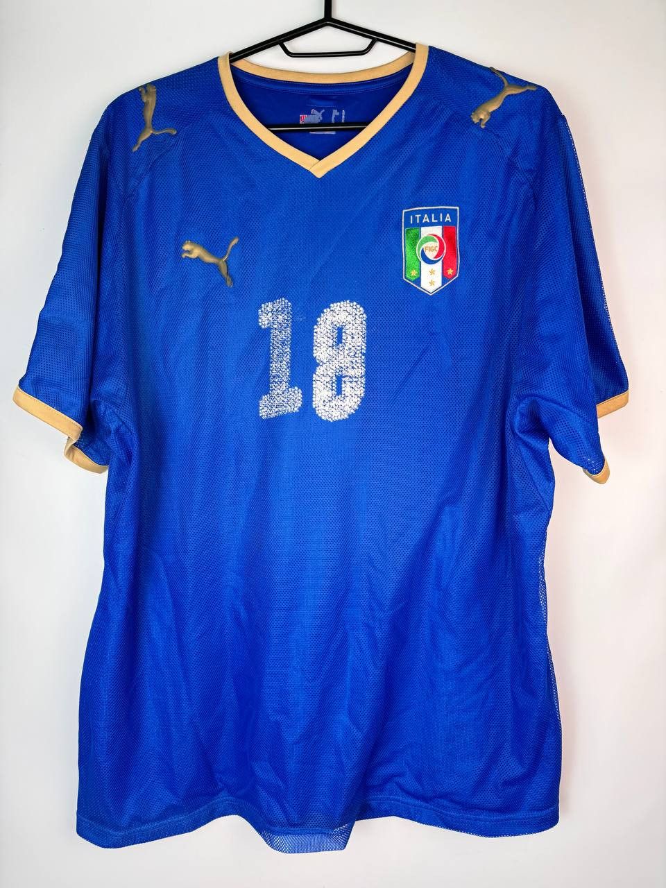 Puma × Vintage Puma 2007 2008 Italy Home Football Shirt Soccer Jersey Size US XL / EU 56 / 4 - 1 Thumbnail