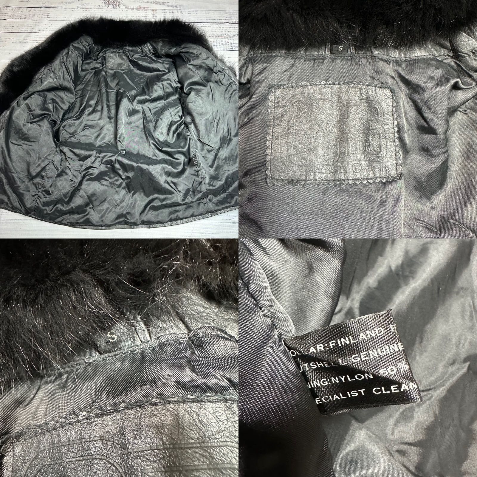 Vintage G3 New York Womens Leather Jacket Black Sz Small Fox Fur Collar Pockets Size S / US 4 / IT 40 - 8 Thumbnail