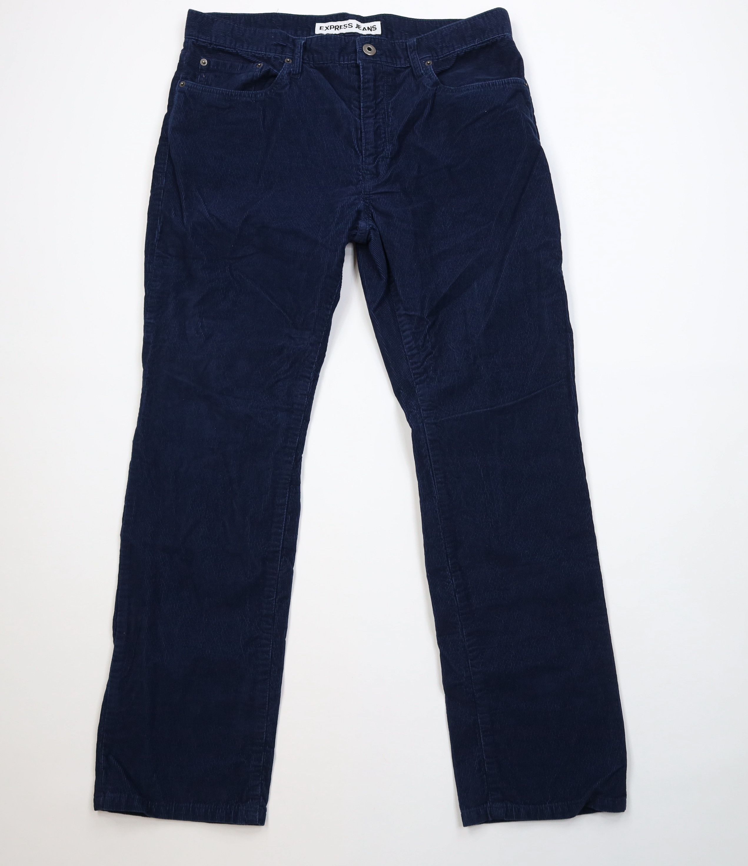 Express Express Faded Rocco Straight Leg Corduroy Chino Pants Blue Size US 36 / EU 52 - 1 Thumbnail