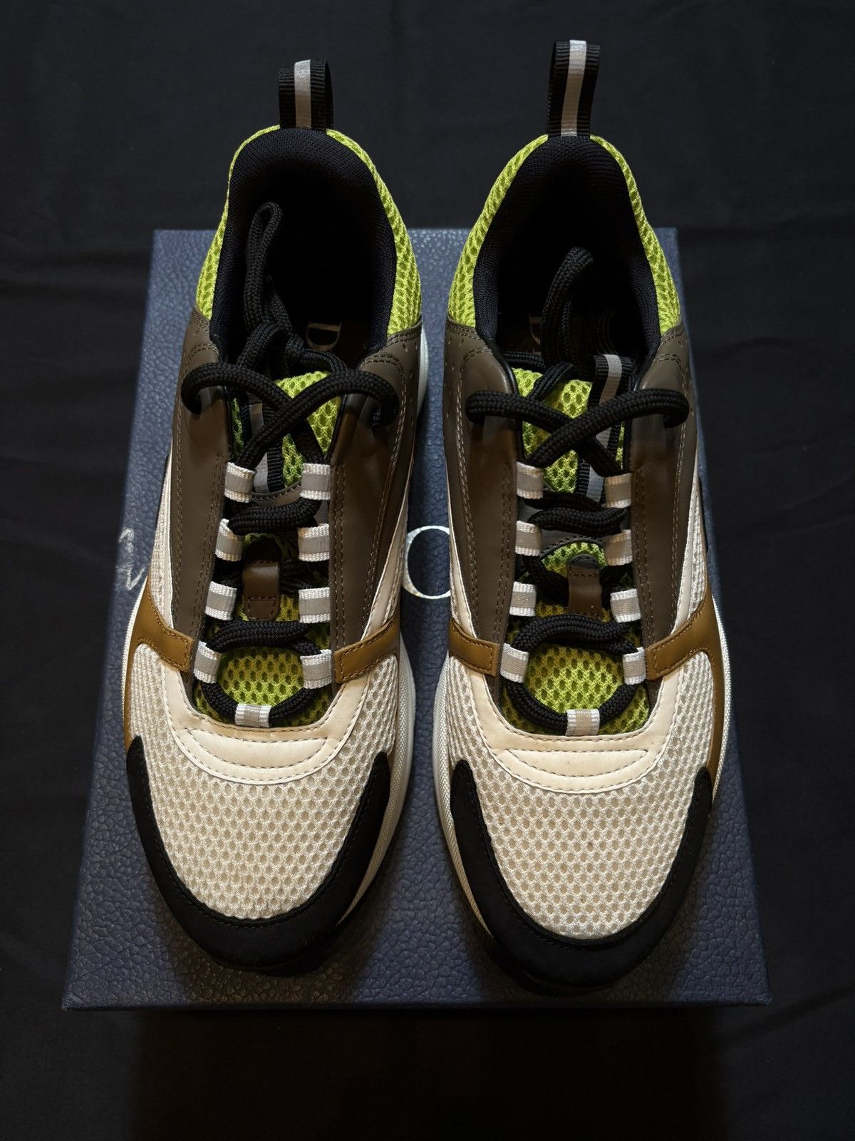 Dior Dior B22 Brown Lime Green Sneakers - Size 42 Size US 9 / EU 42 - 3 Thumbnail