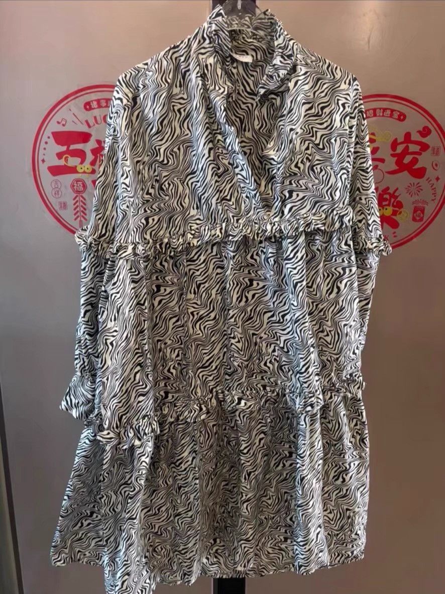 Sandro Sandro Genuine Mulberry Silk Loose-fit Dress K31 Size XXS / US 00 / IT 34 - 1 Thumbnail