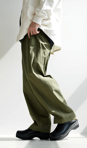 blurhms blurhms ROOTSTOCK Cotton Satin Baker Pants bROOTS23S02 Size US 32 / EU 48 - 3 Thumbnail