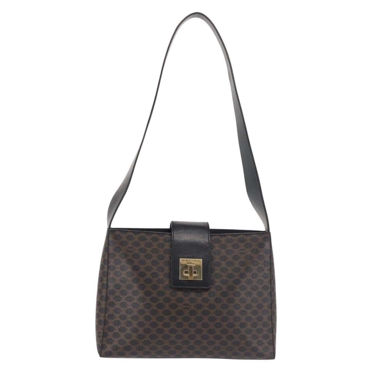 Celine CELINE Macadam Canvas Shoulder Bag Pvc Leather Black Gold Size ONE SIZE - 2 Thumbnail