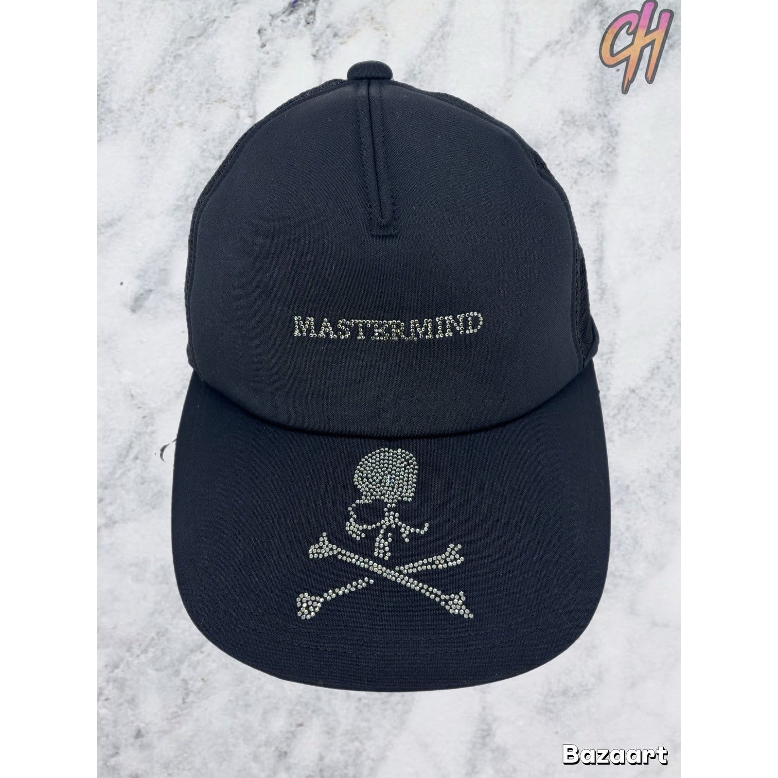 Mastermind Japan Mastermind World X Swarovski Black Trucker Hat Size Small Size ONE SIZE - 1 Thumbnail