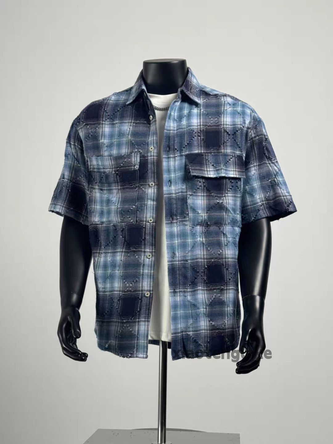 Vintage Unisex outdoor utility loose pattern festival plaid shirt Size US L / EU 52-54 / 3 - 3 Thumbnail