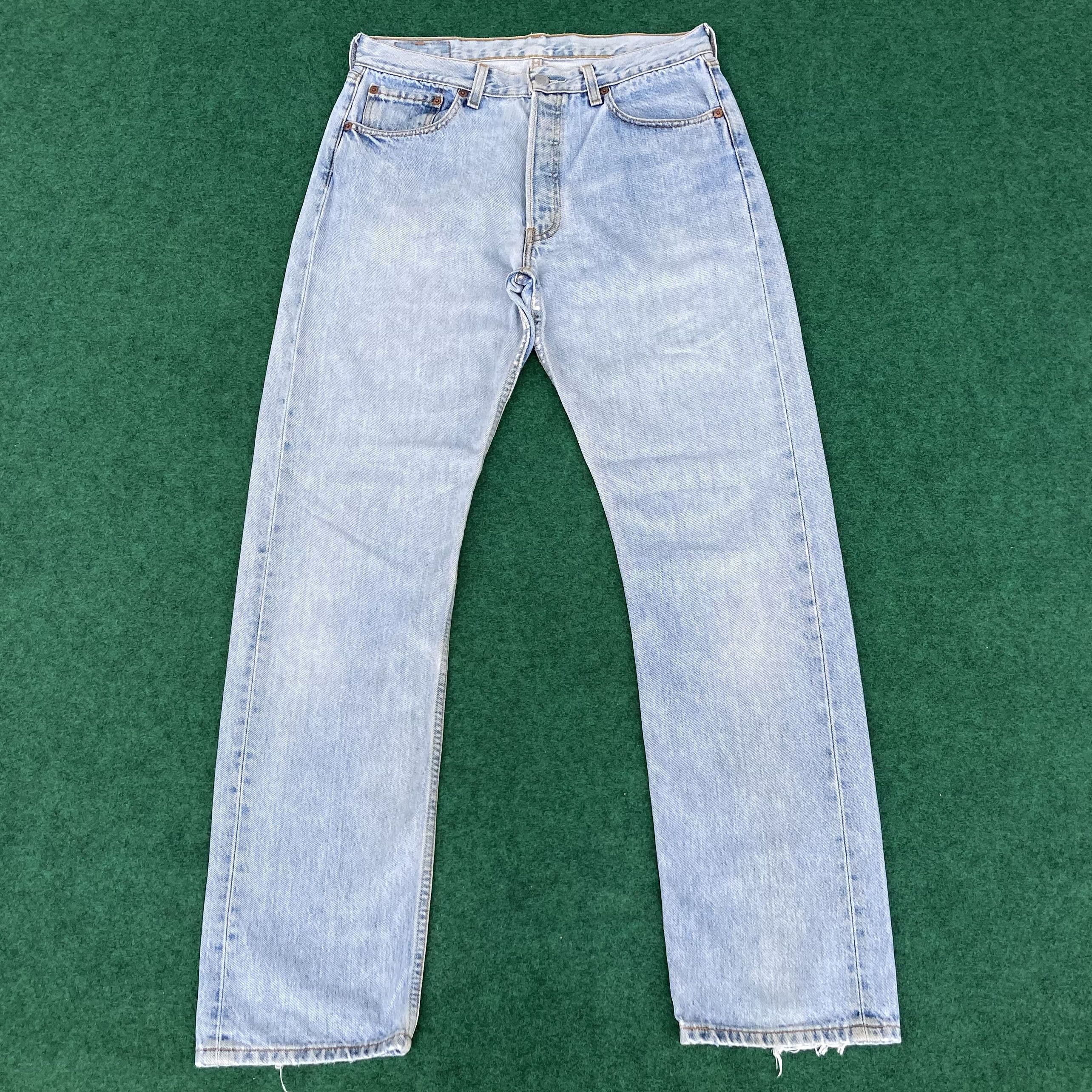 Levi's × Vintage Vtg Levis 501 Light Blue Faded Jeans Sz 32 Punk Grunge Jeans Size US 32 / EU 48 - 1 Thumbnail