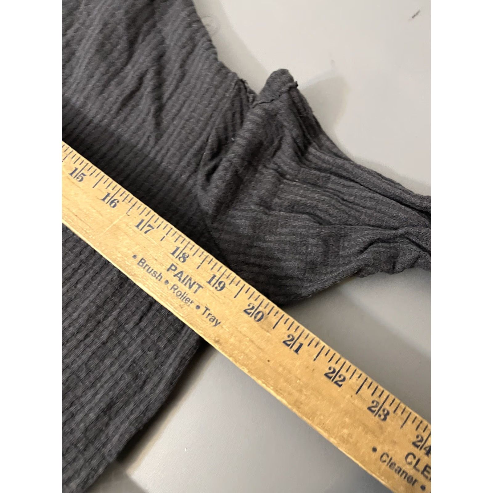 Style & Co VINTAGE Style & Co Blouse Womens L Gray Ombre Long Sleeve Cold Shoulder Size L / US 10 / IT 46 - 5 Thumbnail