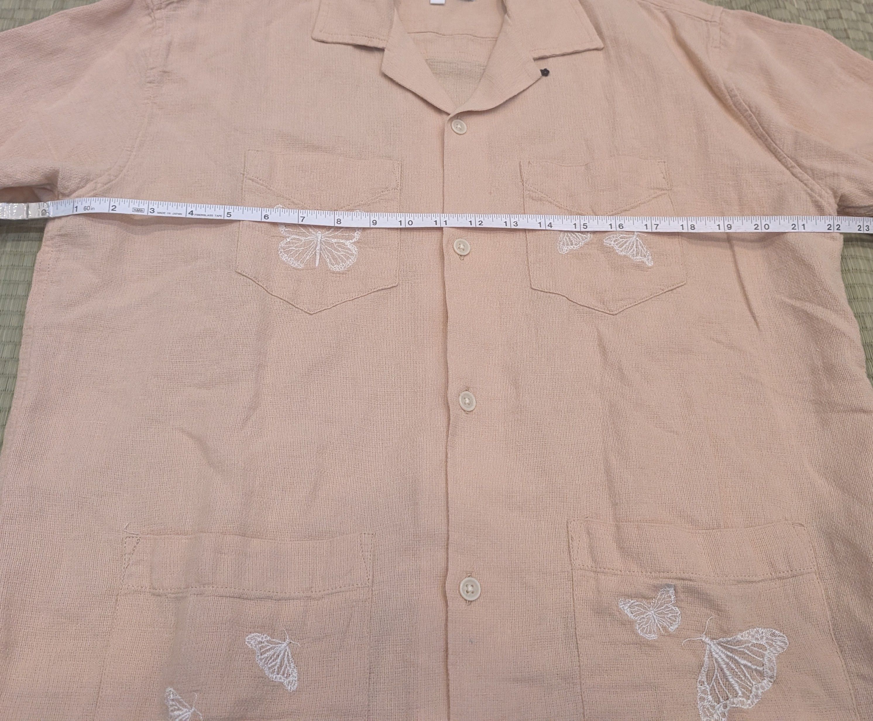 Corridor Corridor NY Embroidered Butterfly Summer Shirt Linen Cotton Size US M / EU 48-50 / 2 - 6 Thumbnail
