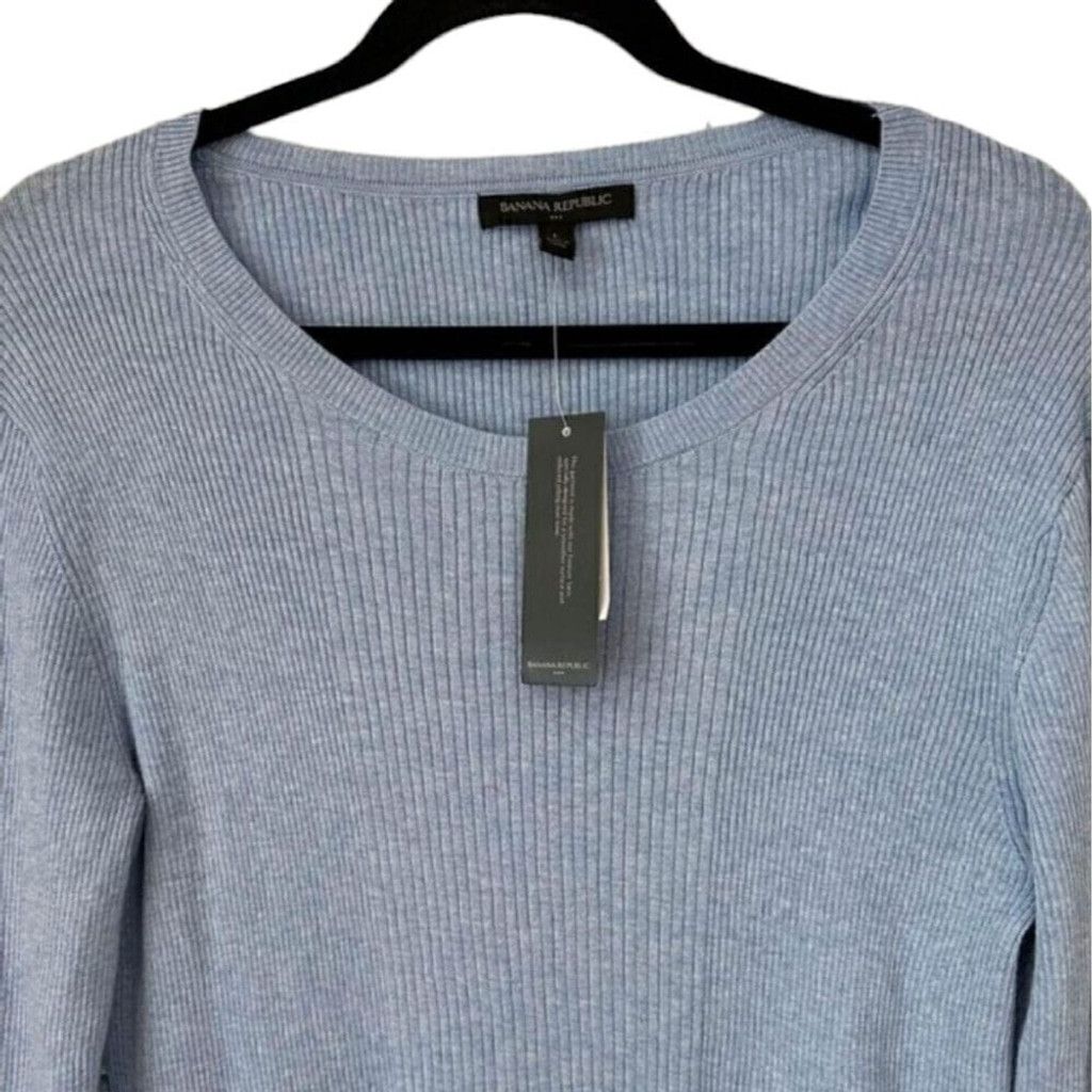 Banana Republic Banana Republic Women's Thin Ribbed Viscose Sweater Size L / US 10 / IT 46 - 5 Thumbnail