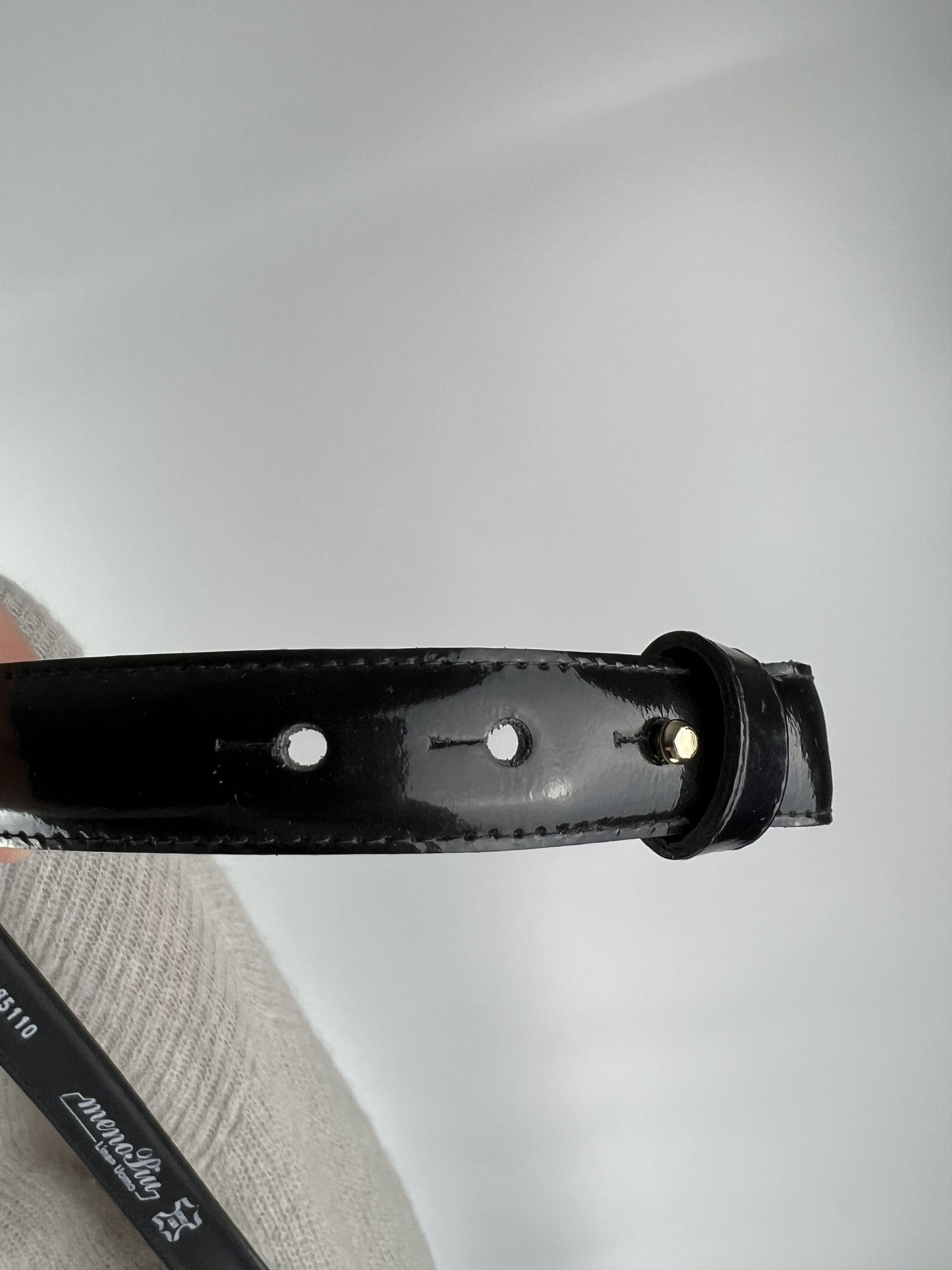Designer × Vintage Vintage Black Leather Belt Size 80 Size ONE SIZE - 3 Thumbnail