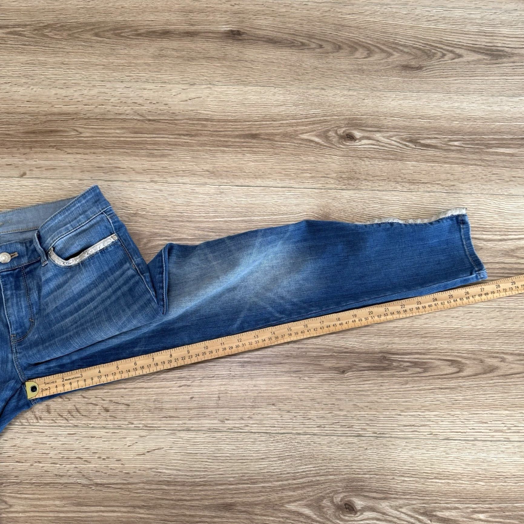 White House Black Market VINTAGE White House Black Market Jeans Womens Size 4 Skinny Ankle Denim Blue Size 27" / US 4 / IT 40 - 7 Thumbnail