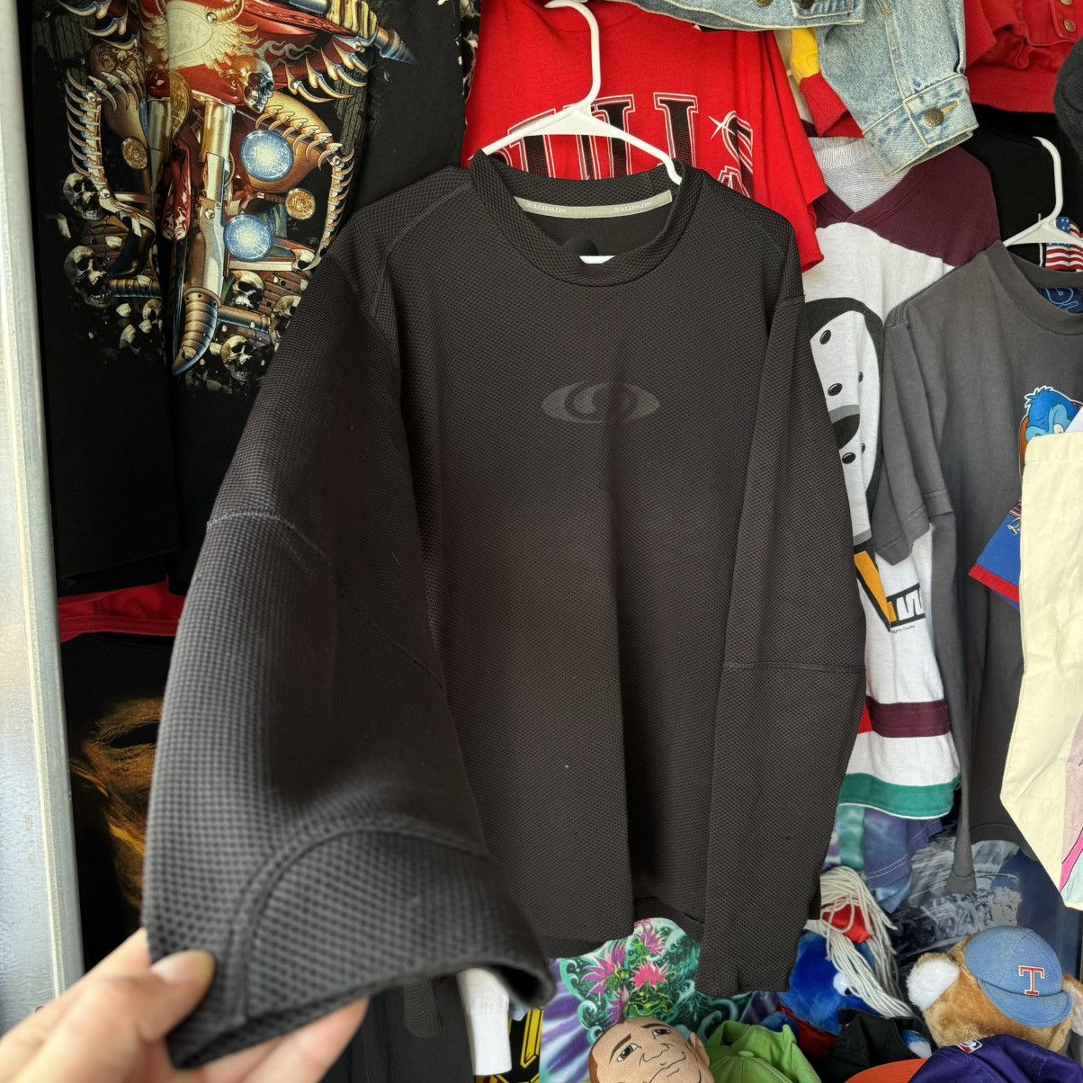Hi Tec × Oakley × Salomon 2002 Salomon Moto Mesh Black Tech Thermal Vintage Pullover Size US L / EU 52-54 / 3 - 12 Thumbnail
