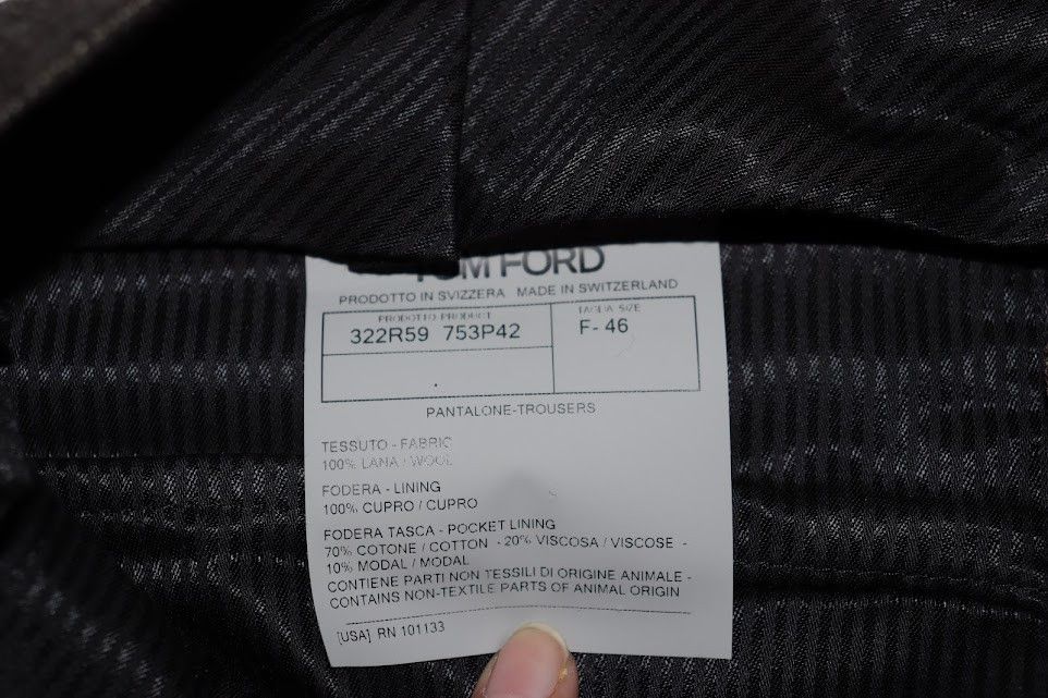Tom Ford o1rshd1 Houndstooth Formal Pants in Brown Size US 30 / EU 46 - 11 Thumbnail
