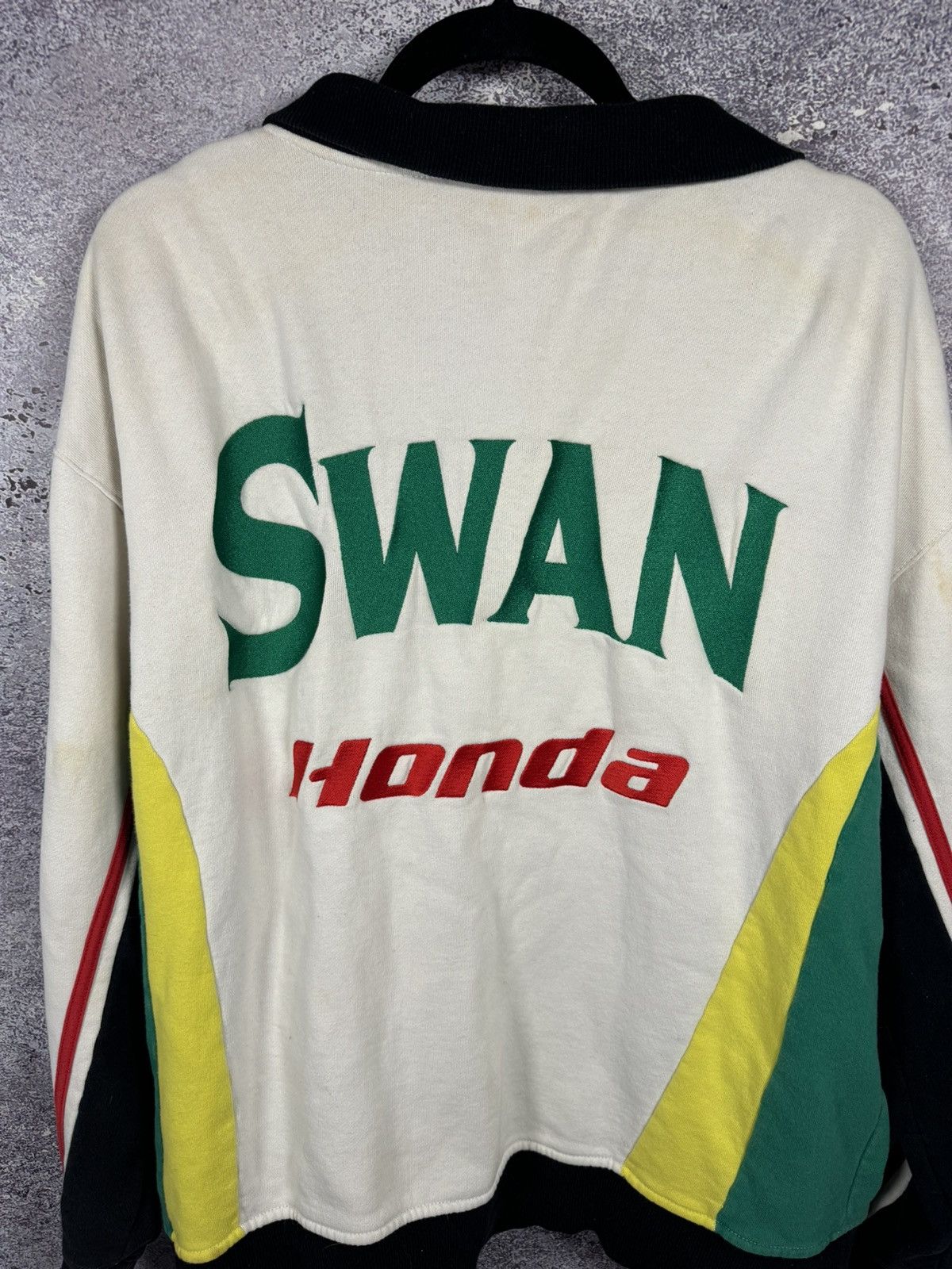 Honda × Vintage SWAN HONDA MOTOR SUPERBIKE RACING JACKET LONG SLEEVE FULL ZP Size US XL / EU 56 / 4 - 19 Thumbnail