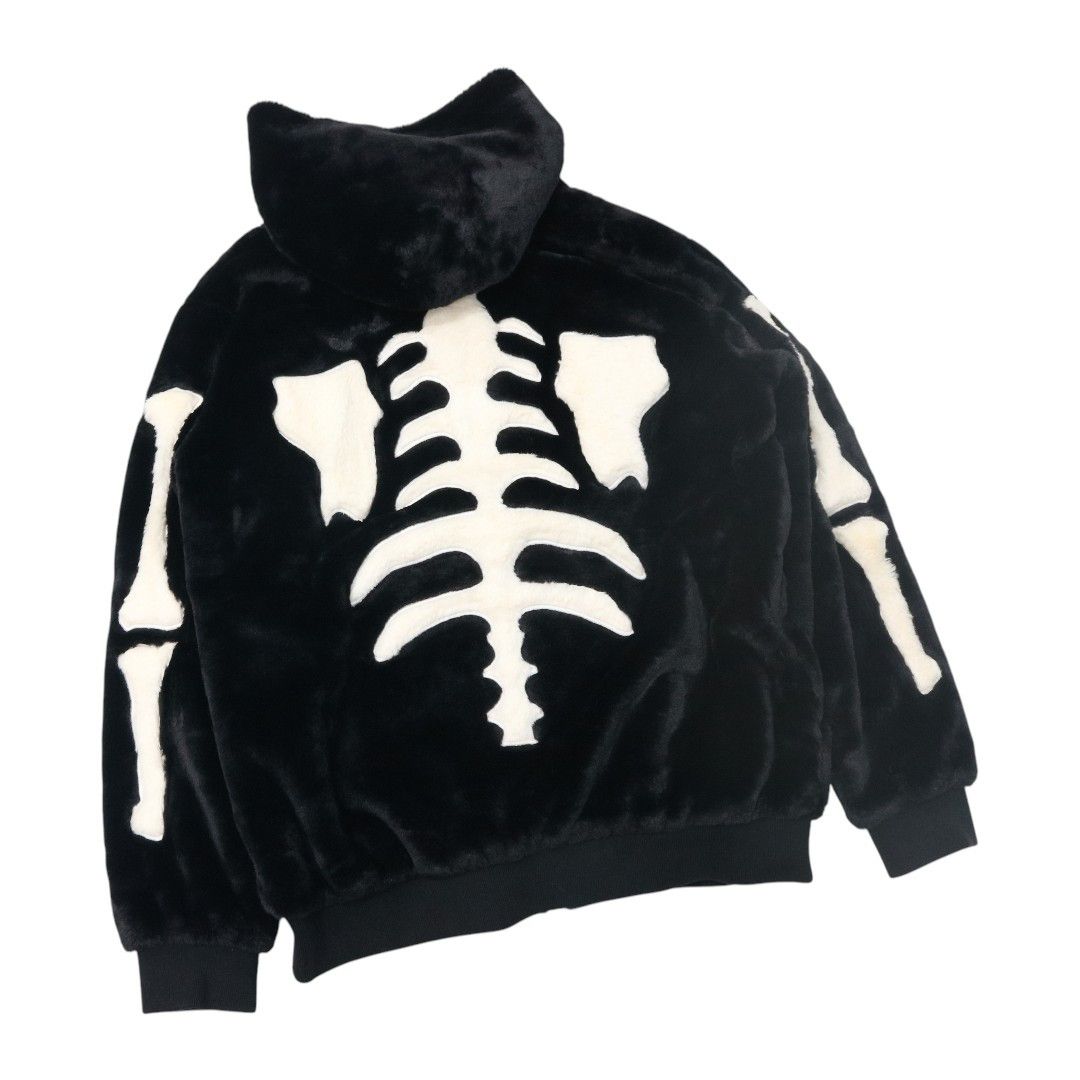 VANSON Skeleton Fleece Hooded Zip-Up