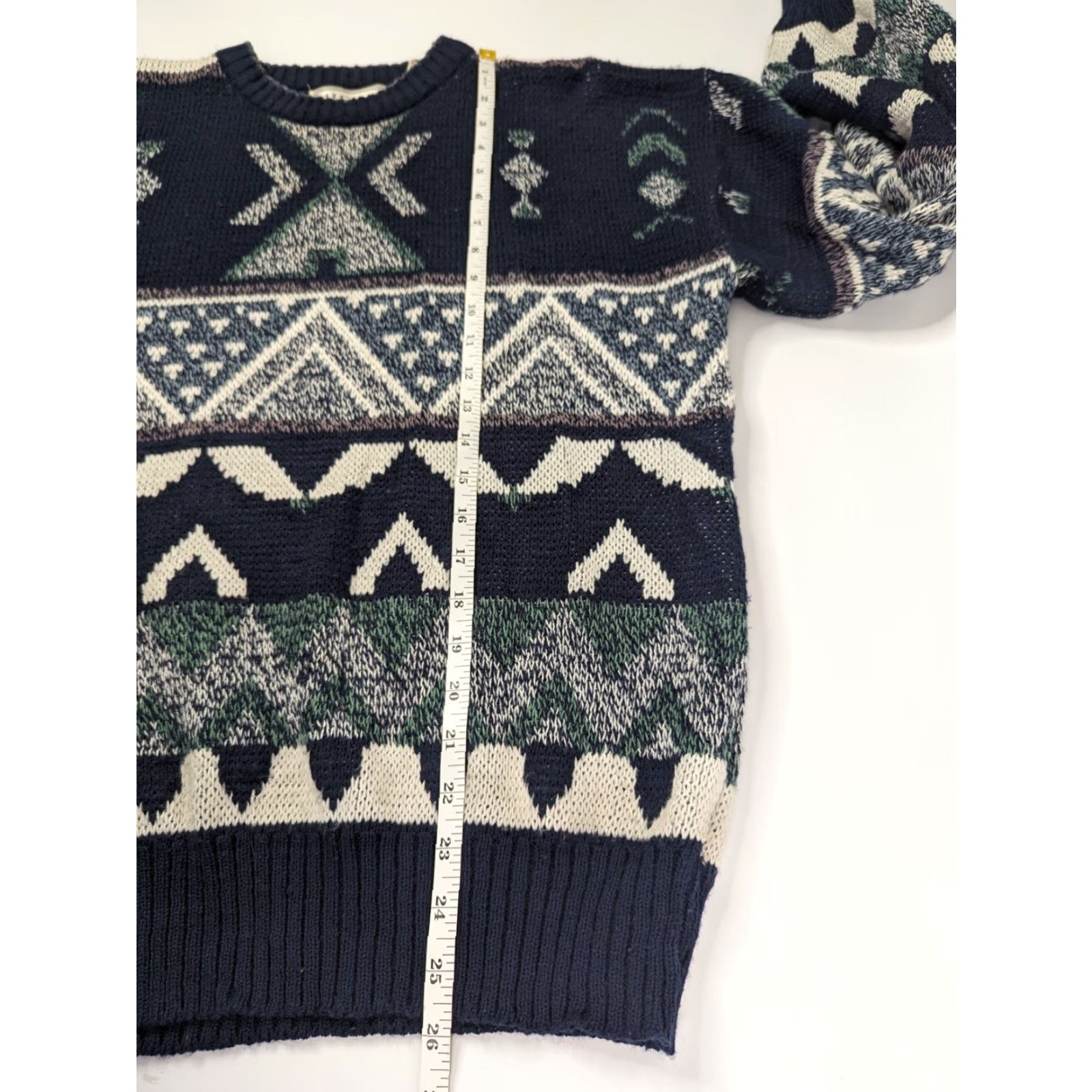 Vintage VINTAGE Michael Gerald Grandpa Sweater Geometric Crewneck Knit Men M Blue Aztec Size US M / EU 48-50 / 2 - 5 Thumbnail