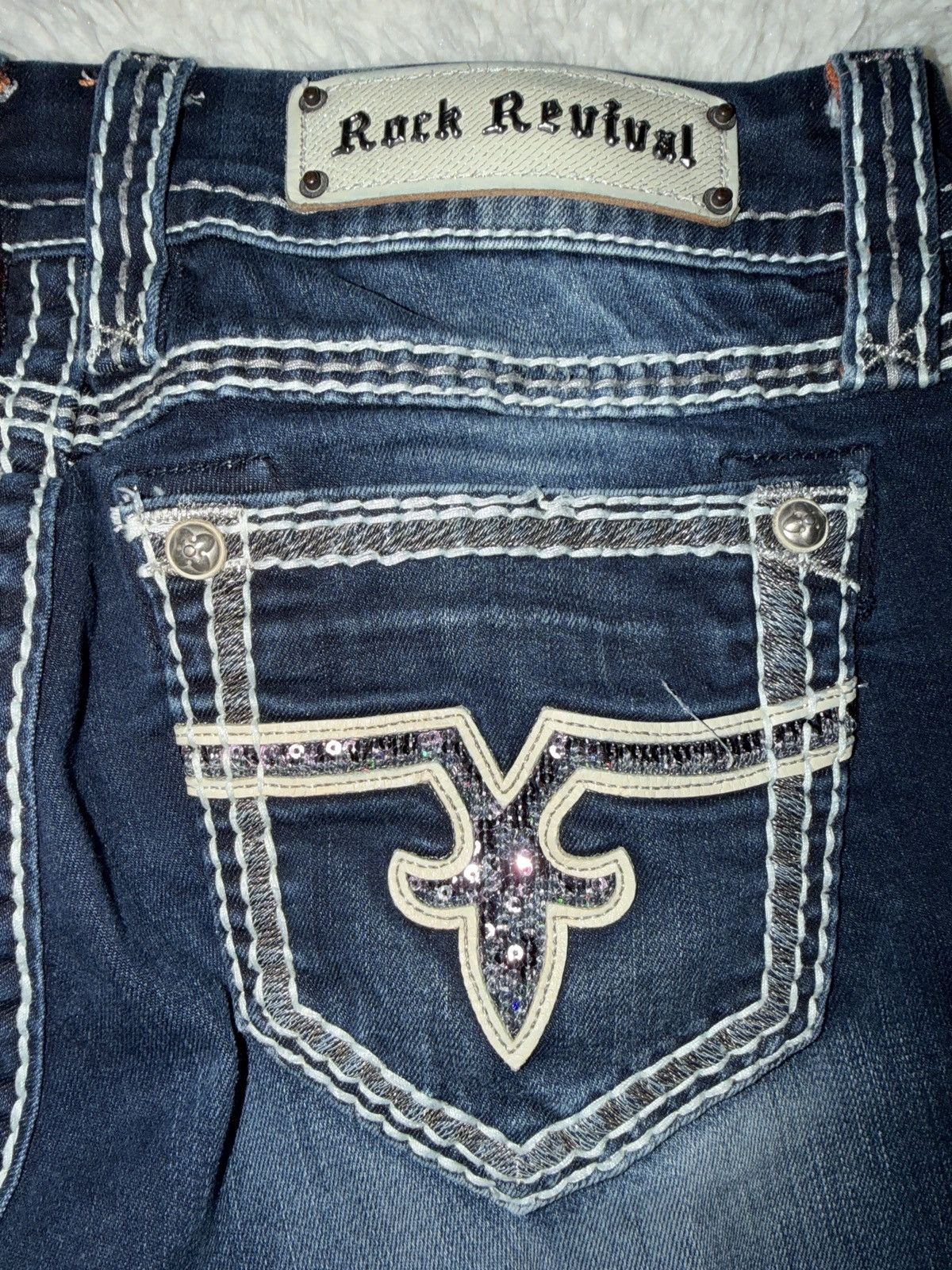 Rock Revival rock revival jeans with pink accents Size 30" / US 8 / IT 44 - 1 Thumbnail