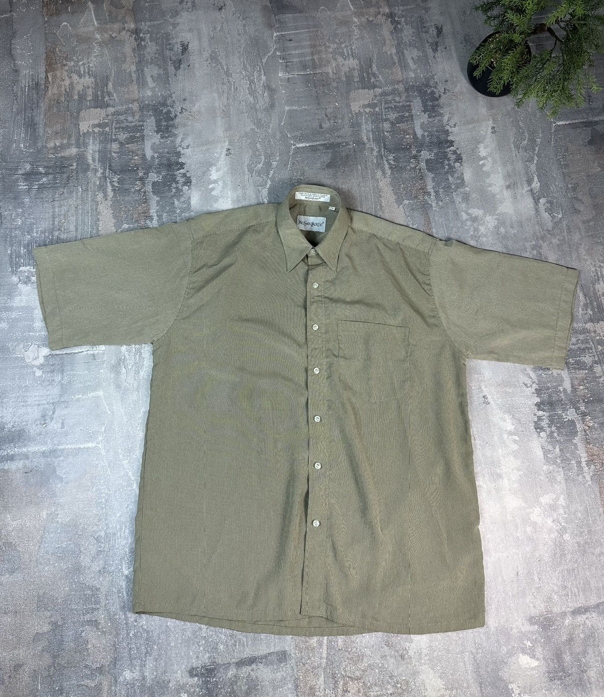 Vintage × Yves Saint Laurent Yves Saint Lauren short sleeve shirt Size US L / EU 52-54 / 3 - 1 Thumbnail