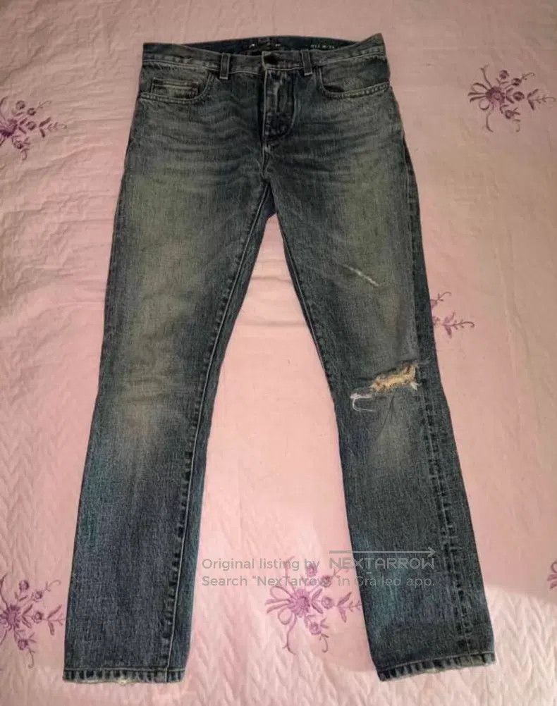 Saint Laurent Paris Saint Laurent Paris Classic Single Knee Cut-Out Washed Den Size US 28 / EU 44 - 2 Thumbnail