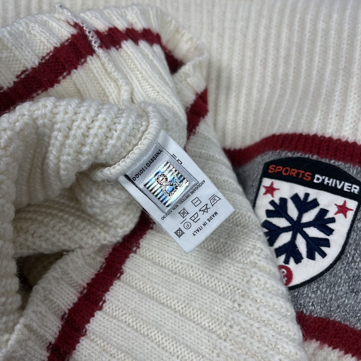 Dolce & Gabbana Vintage Dolce Gabbana y2k cream wool sweater 90’s Size S / US 4 / IT 40 - 8 Thumbnail