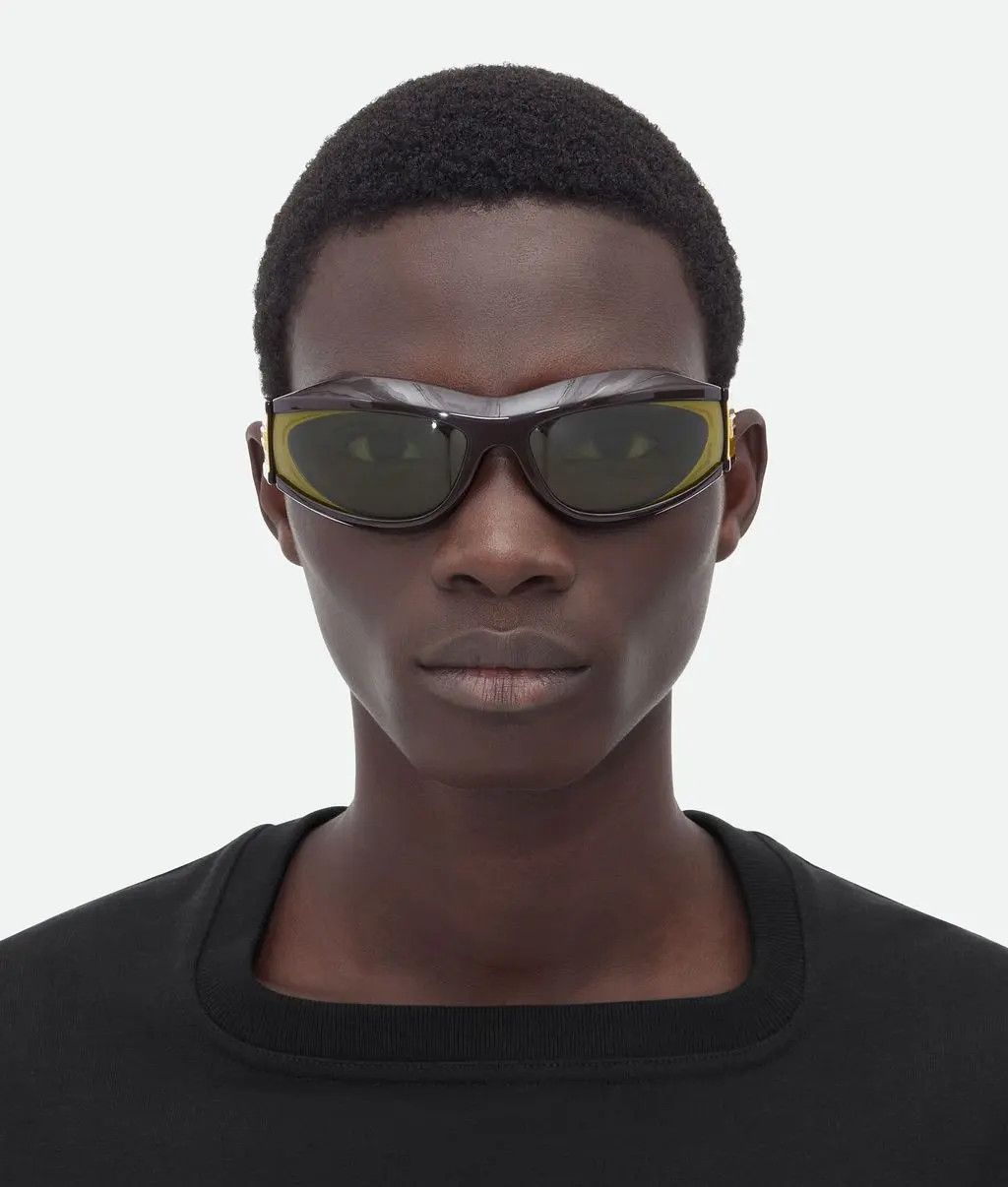 Bottega Veneta o1n1vont0525 Size: OS / Cangi Wraparound Acetate Sunglasses Size ONE SIZE - 3 Thumbnail