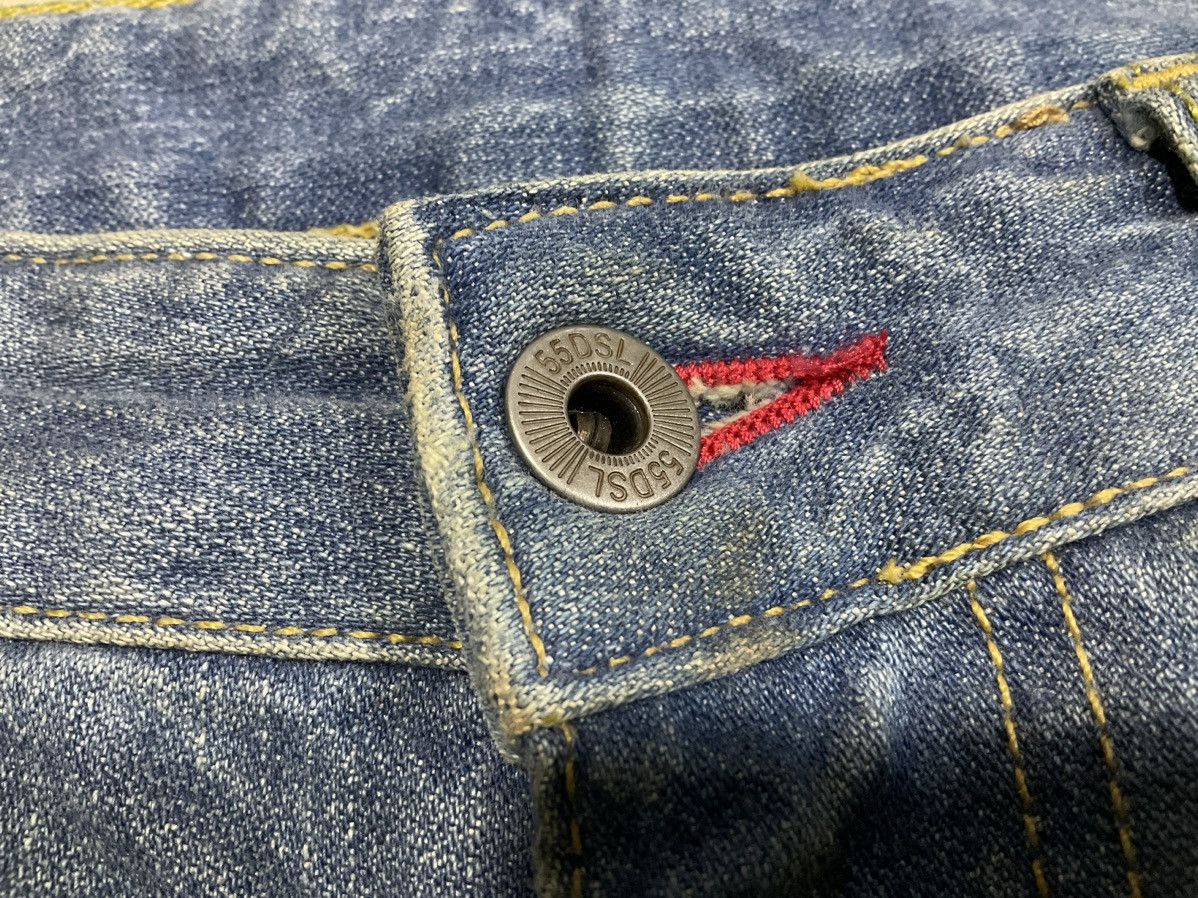 Diesel × Hysteric Glamour × Jean 🔥Sick Y2K 55 DSL Baggy Denim Distressed Size US 30 / EU 46 - 10 Thumbnail