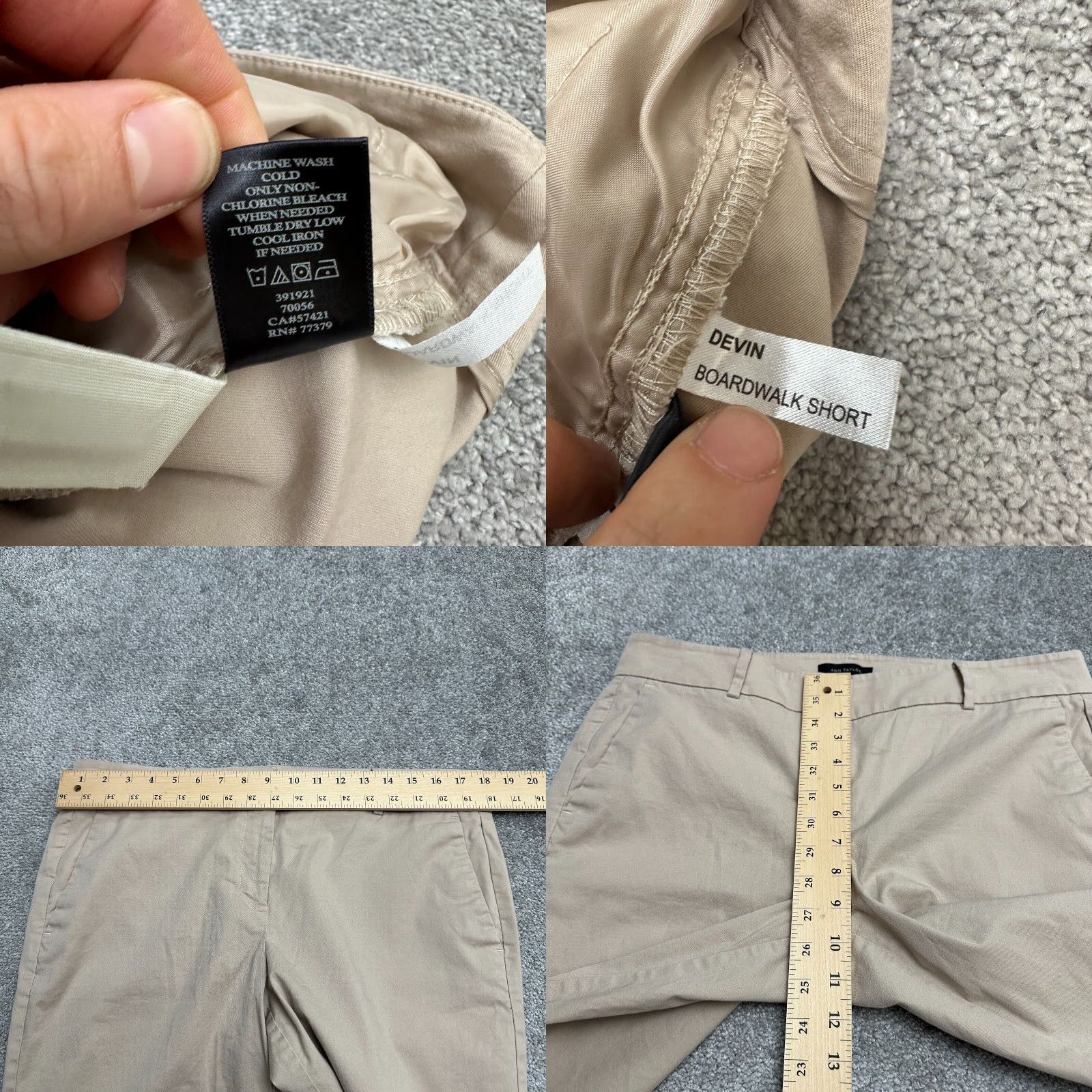 Ann Taylor Ann Taylor Devin Bermuda Shorts Womens 12 Khaki Brown Cotton 36x10.5 Size 34" / US 12 / IT 48 - 8 Thumbnail