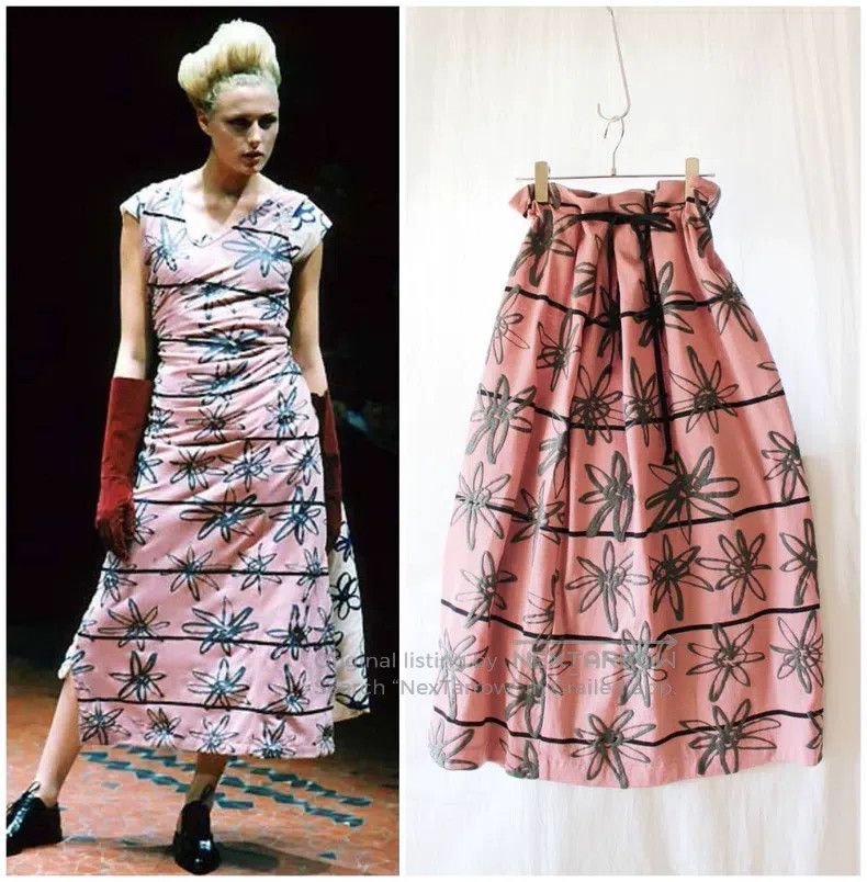 Comme des Garcons Comme des Garcons size S Floral Printed Skirt Size 23" - 1 Thumbnail