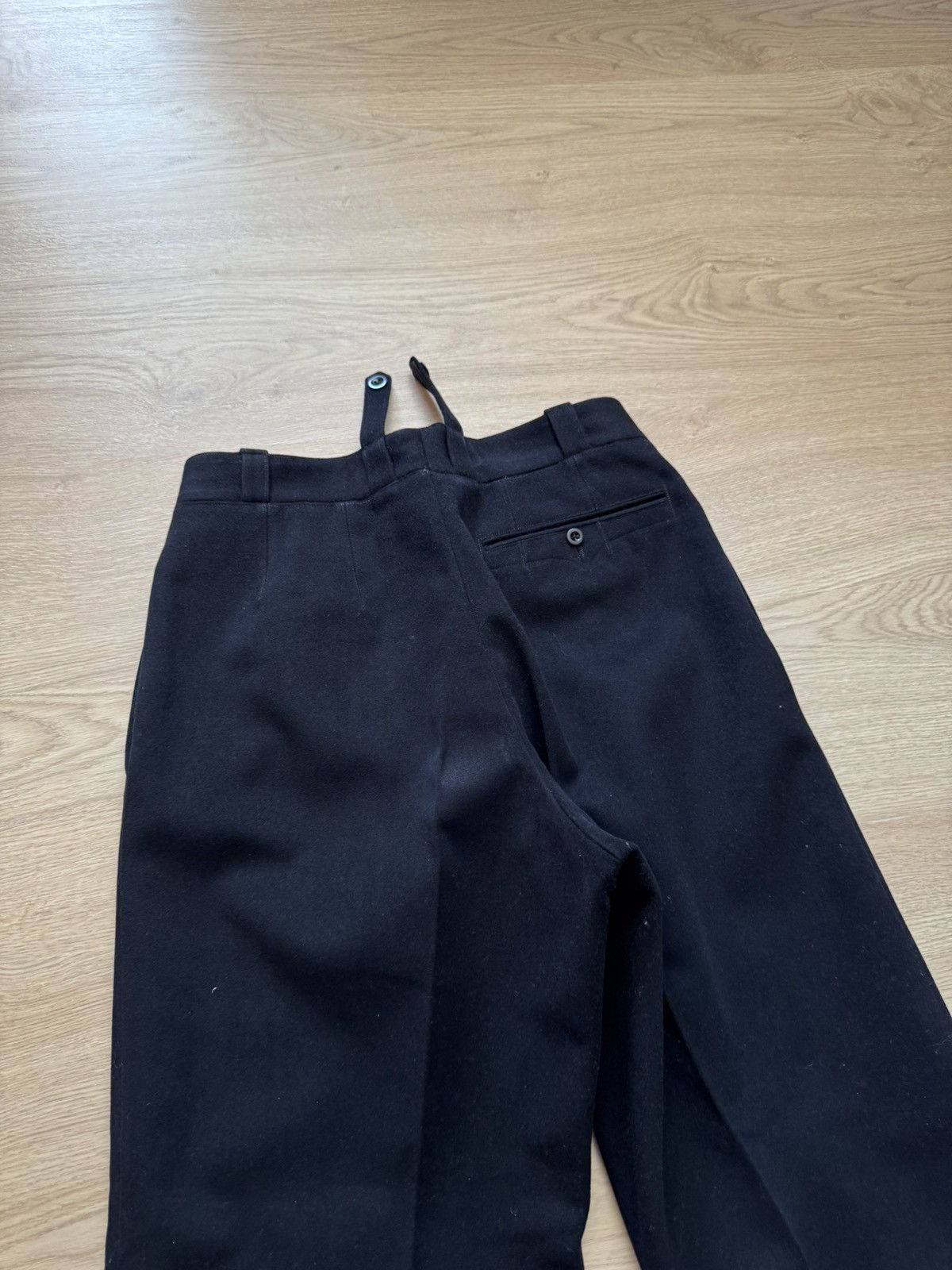 Vintage Vintage 40-50’s Archival Handmade Original Wool Navy Pants Size US 31 - 5 Thumbnail
