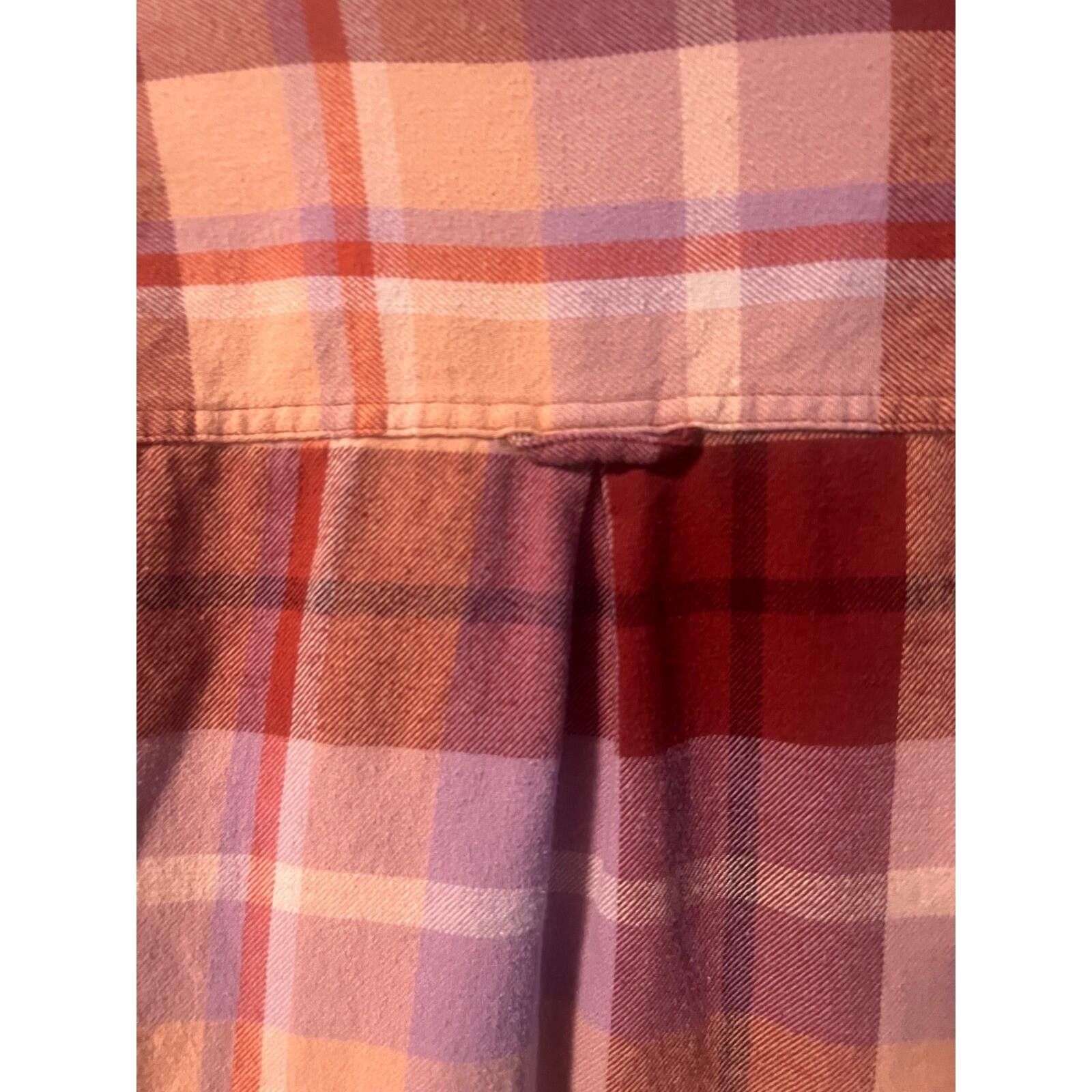 Old Navy Old Navy Flannel Boyfriend Shirt Womens XS Pink Plaid Size XS / US 0-2 / IT 36-38 - 5 Thumbnail