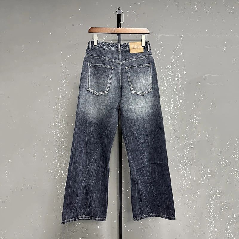 Japanese Brand Wide Leg Baggy Vintage Style Washed Baggy Jeans Size US 30 / EU 46 - 2 Thumbnail