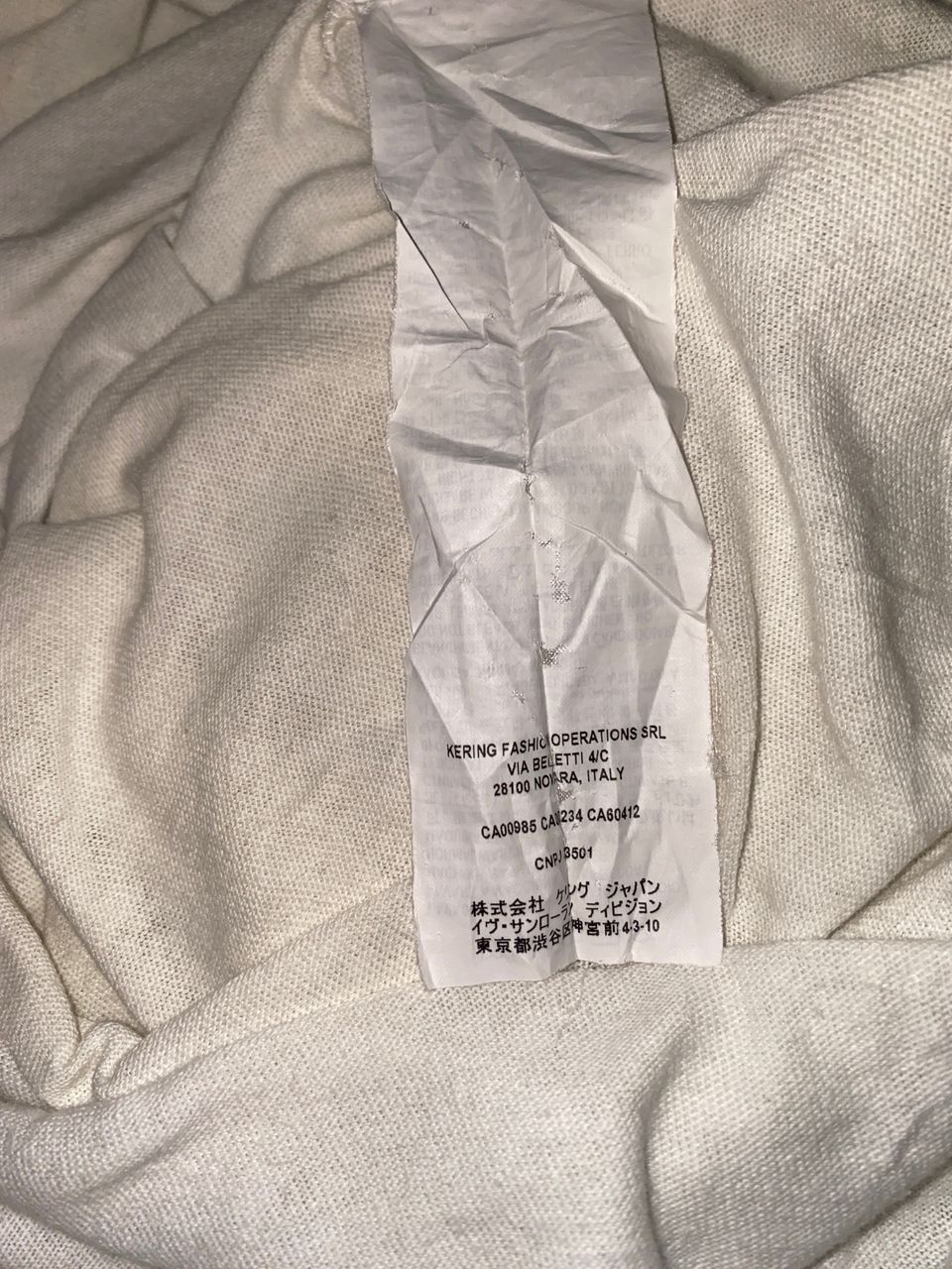 Saint Laurent Paris × Vintage Distressed Saint Laurent x Off-White & Blue Destroyed Tshirt Size US XL / EU 56 / 4 - 10 Thumbnail