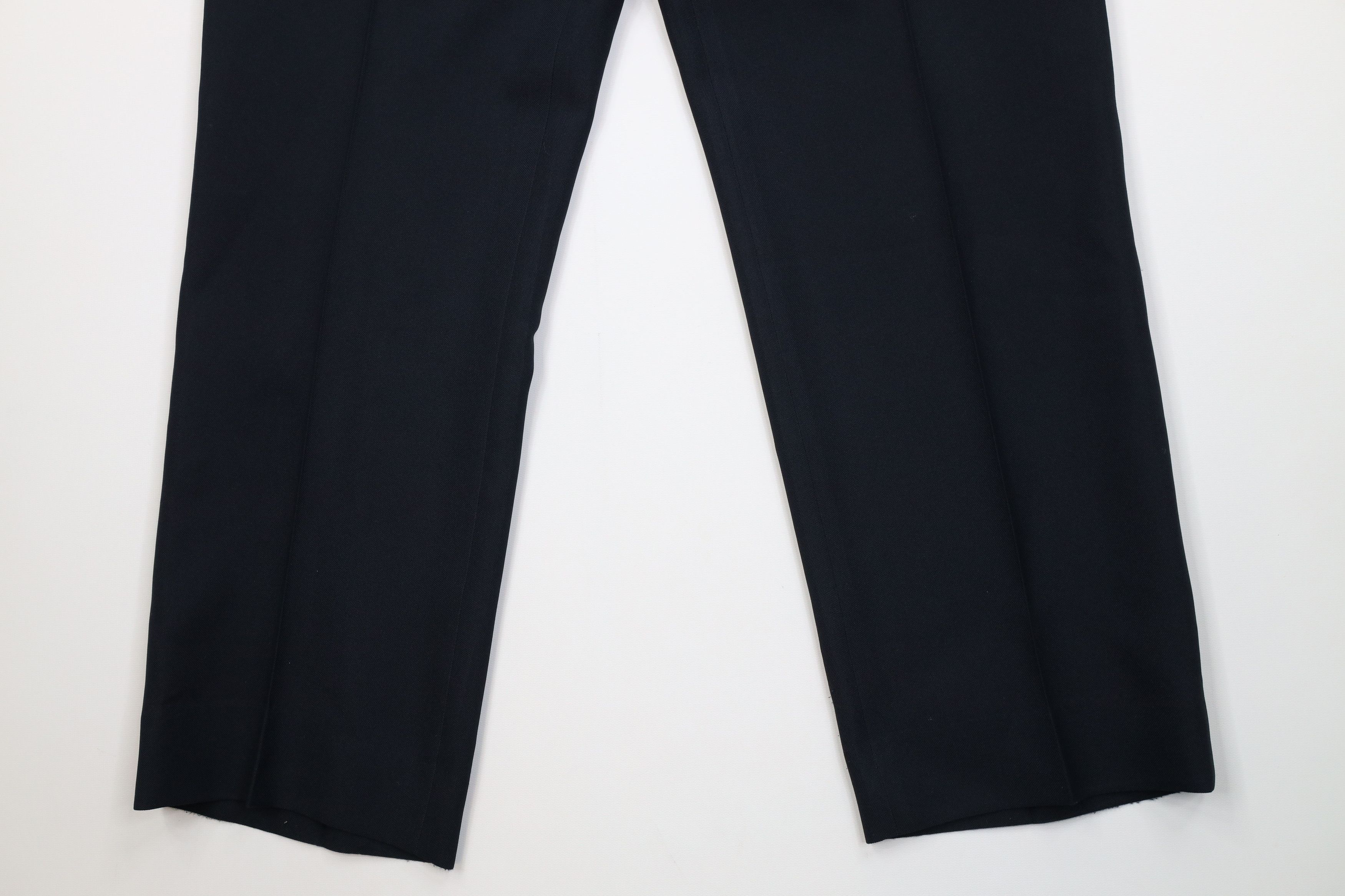 Vintage Vintage 70s Streetwear Wide Leg Chino Pants Navy Blue USA Size US 34 / EU 50 - 4 Thumbnail