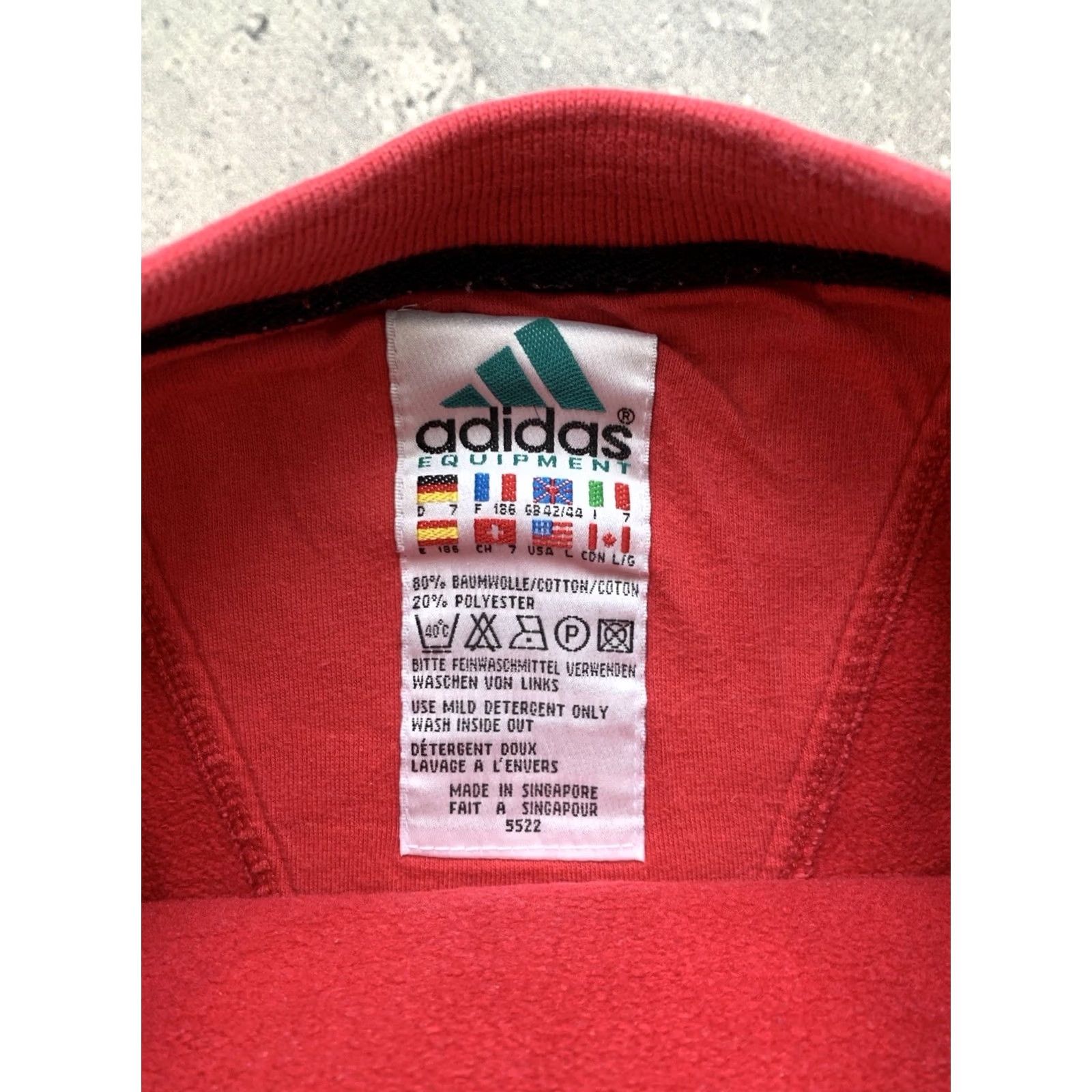 Adidas VINTAGE adidas Sweatshirt EQUIPMENT Mens L Red Shirt Size US L / EU 52-54 / 3 - 6 Thumbnail