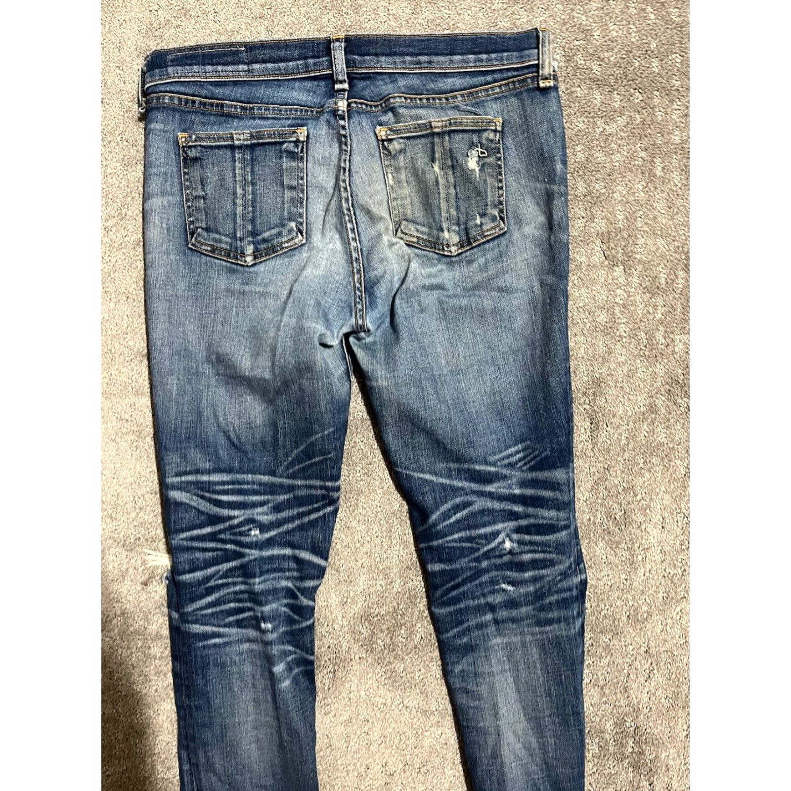 Rag & Bone Rag & Bone Jeans Skinny Distressed Kensington Stretch Size 27 Size 27" / US 4 / IT 40 - 4 Thumbnail