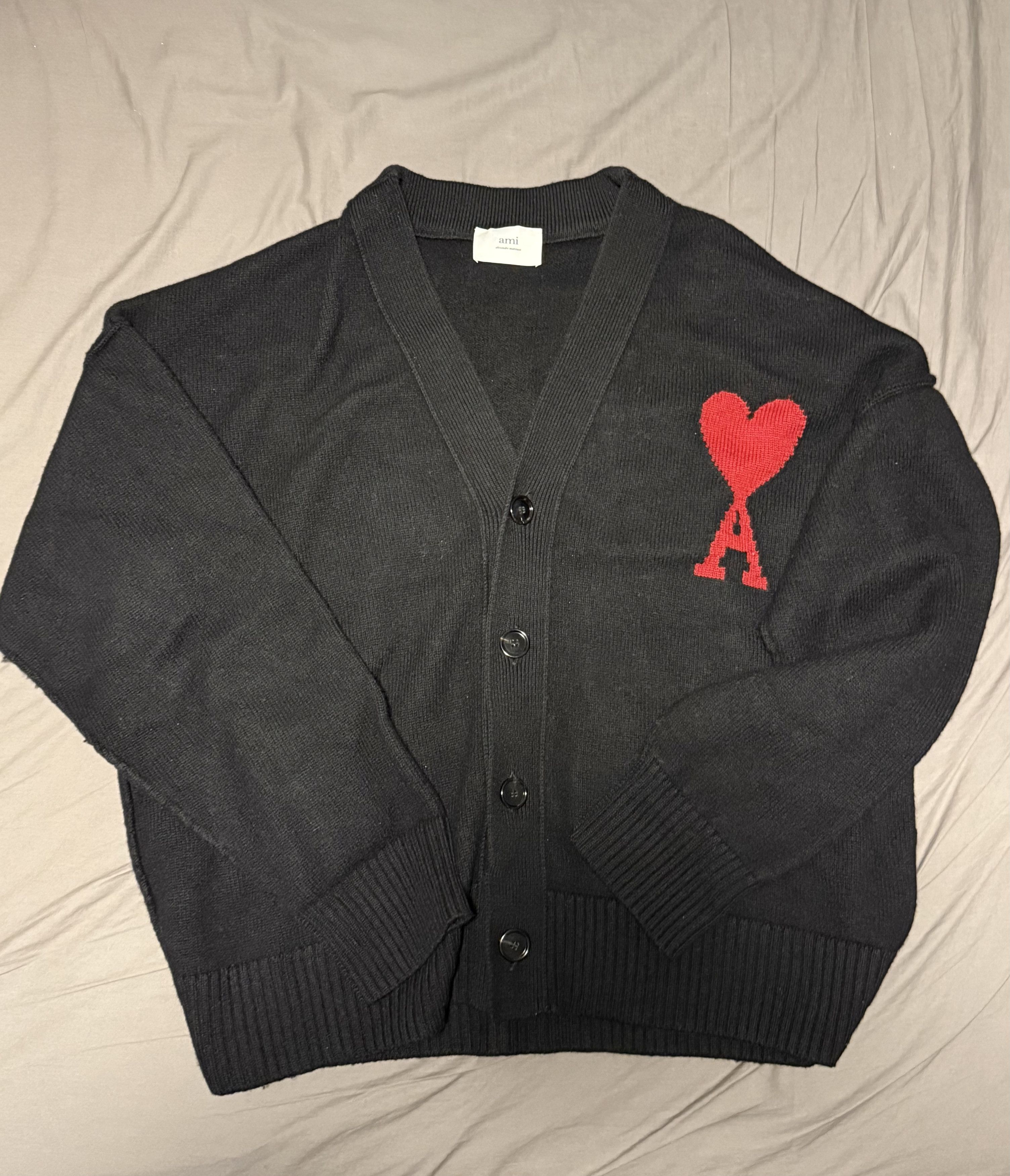AMI Black Ami de Coeur Cardigan Size US XL / EU 56 / 4 - 1 Thumbnail