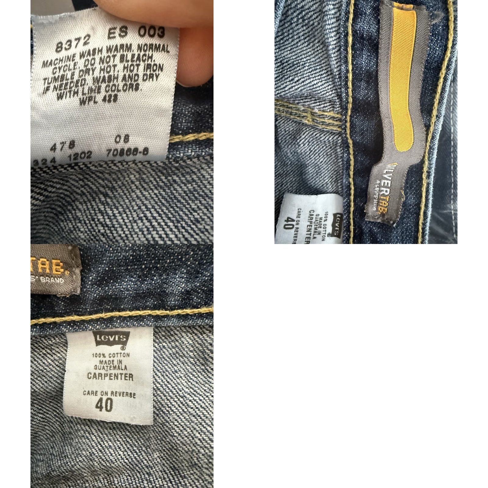 Denime VINTAGE SilverTab Mens Jeans Shorts Size 40 Denim Baggy Carpenter 90s Grunge Blue"} Size US 40 / EU 56 - 8 Thumbnail