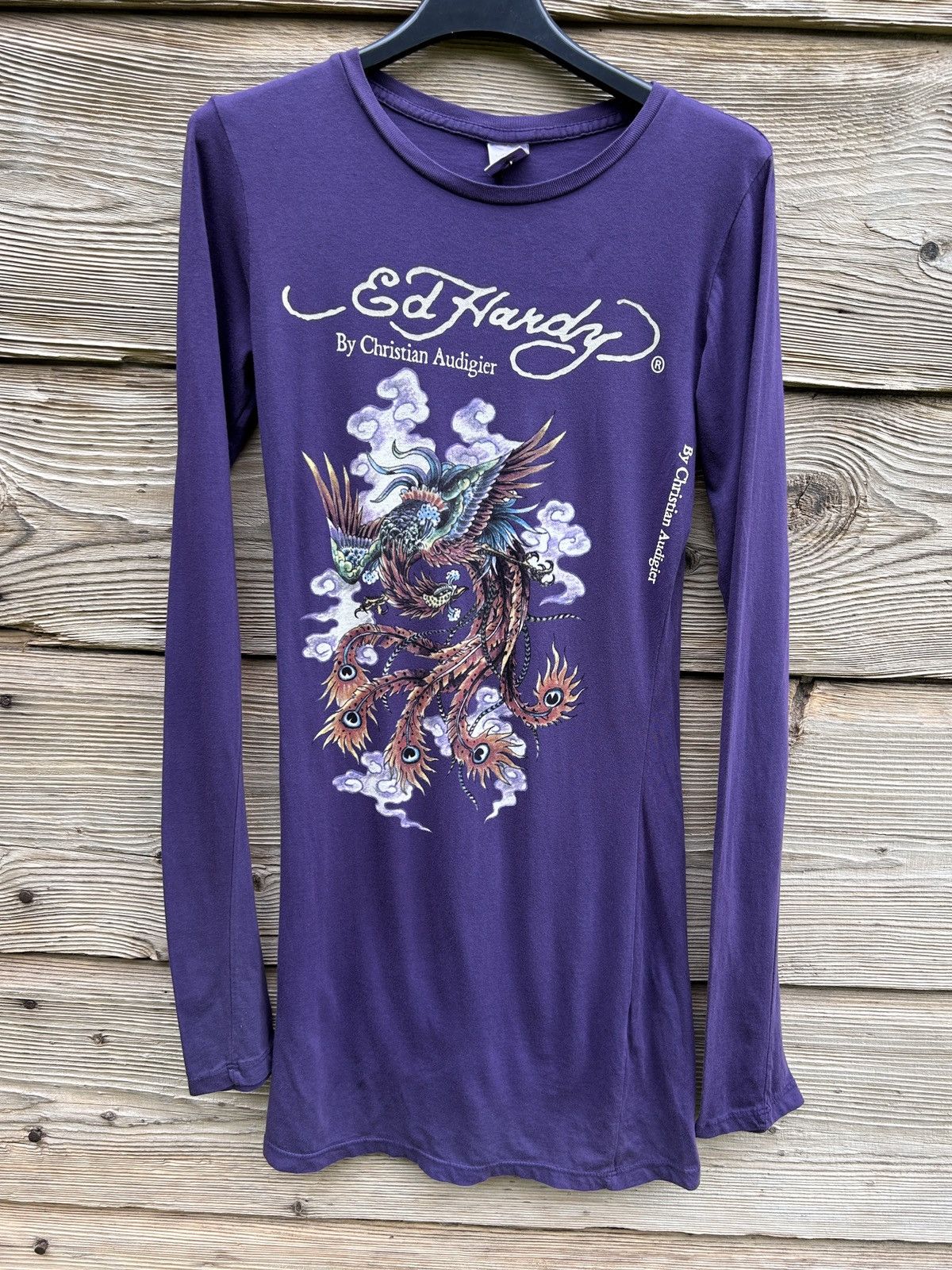 Christian Audigier BNWT Vintage Ed Hardy By Audigier Peacock Long Sleeve Top M Size M / US 6-8 / IT 42-44 - 4 Thumbnail