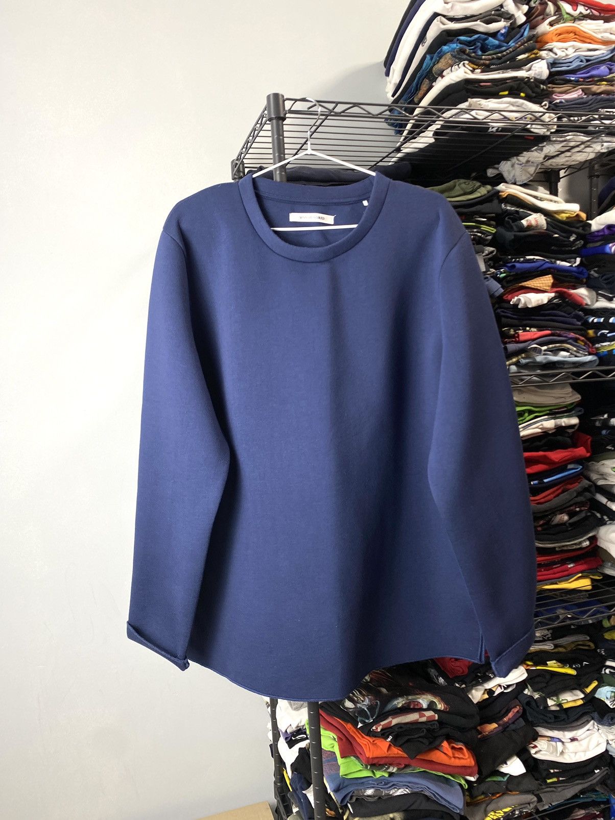 Japanese Brand Rare! Won Hundred Sweatshirt Navy Luxury Size US XL / EU 56 / 4 - 1 Thumbnail