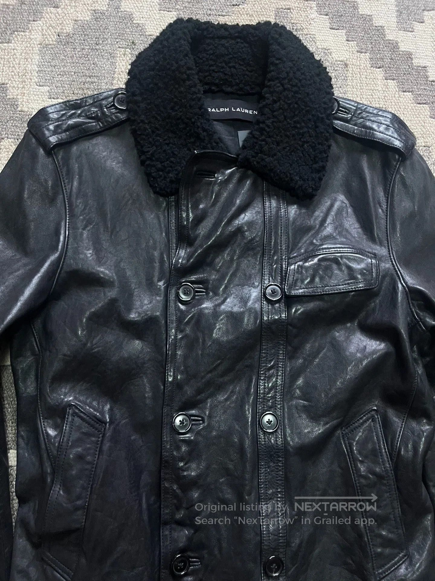 Ralph Lauren Black Label Ralph Lauren Black Label Cowhide Fur Collar Coat. Size US M / EU 48-50 / 2 - 2 Thumbnail