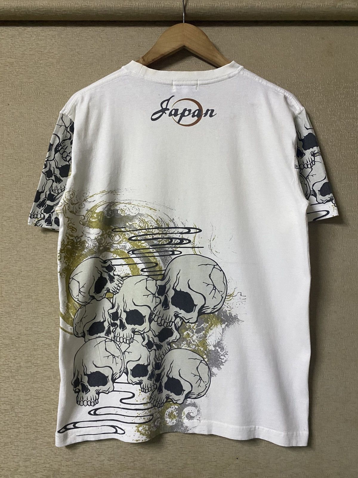 Japanese Brand KARAKURI TAMASHII GENERATION Skull Sukajan Japan Tshirt Size US M / EU 48-50 / 2 - 2 Thumbnail