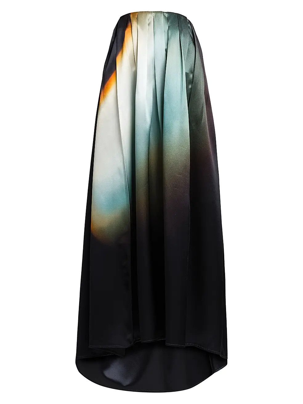 Jil Sander o1loc1c0426 Satin Pleated Strapless Gown in Multicolor Size S / US 4 / IT 40 - 1 Thumbnail