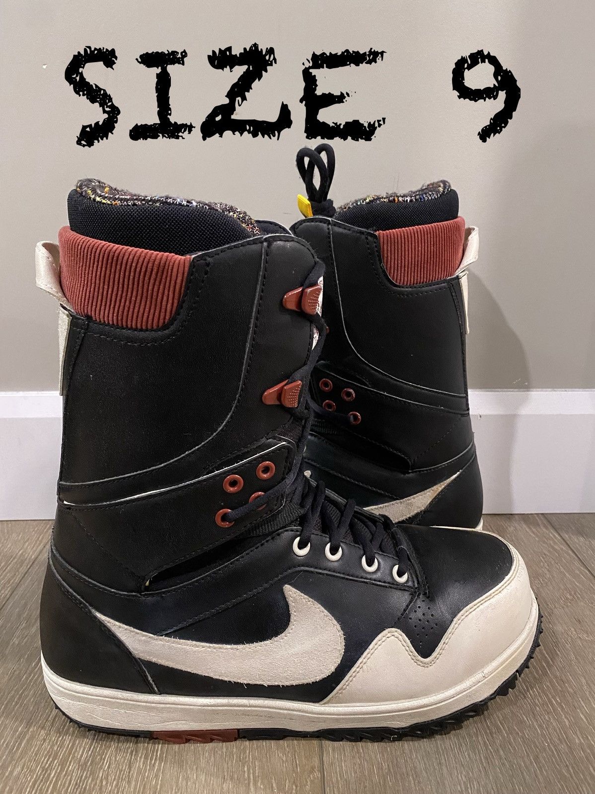 Nike Nike Zoom DK Danny Kass Snowboard Boots White / Black Size US 9 / EU 42 - 11 Thumbnail