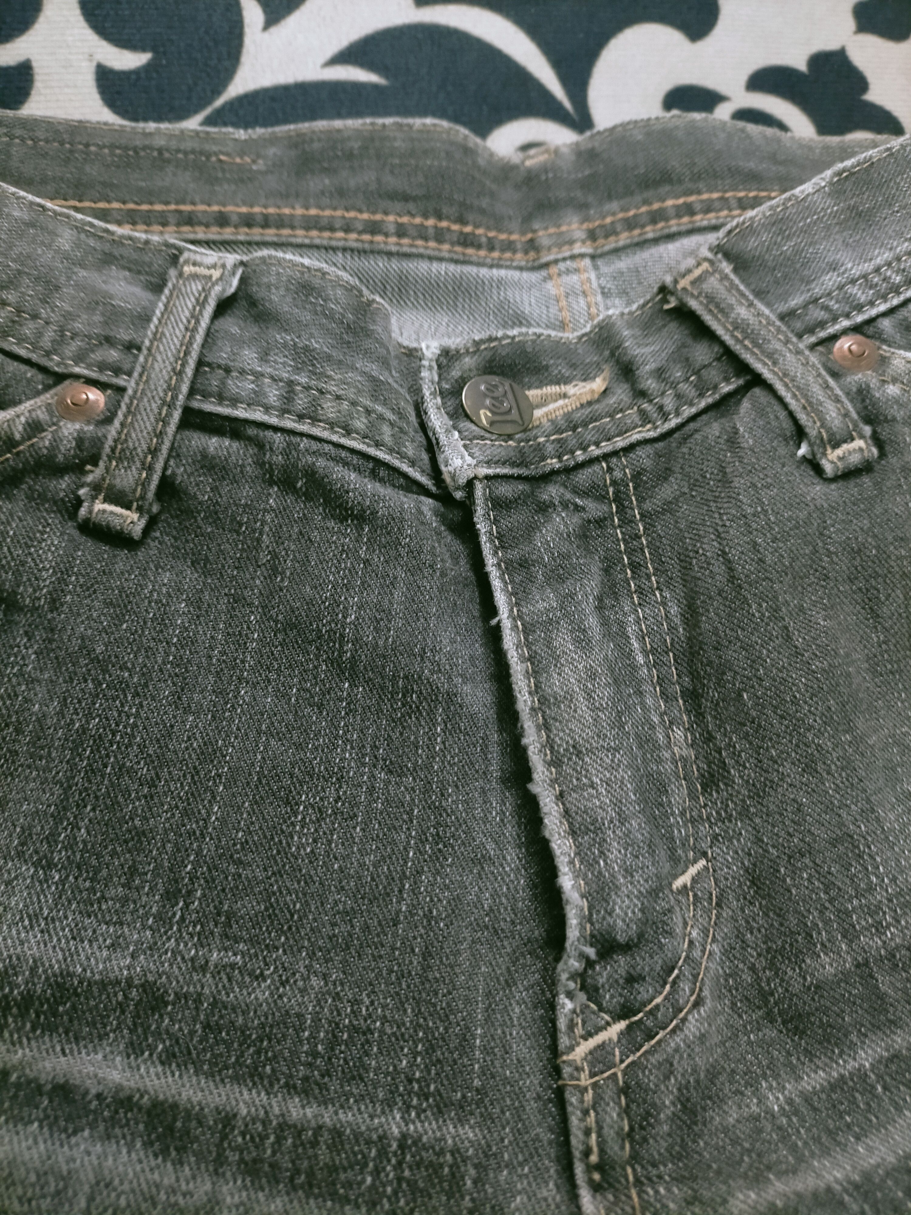If Six Was Nine 🔥 Vintage Distressed Lee Riders Mudwash Flared Jeans Size US 30 / EU 46 - 4 Thumbnail