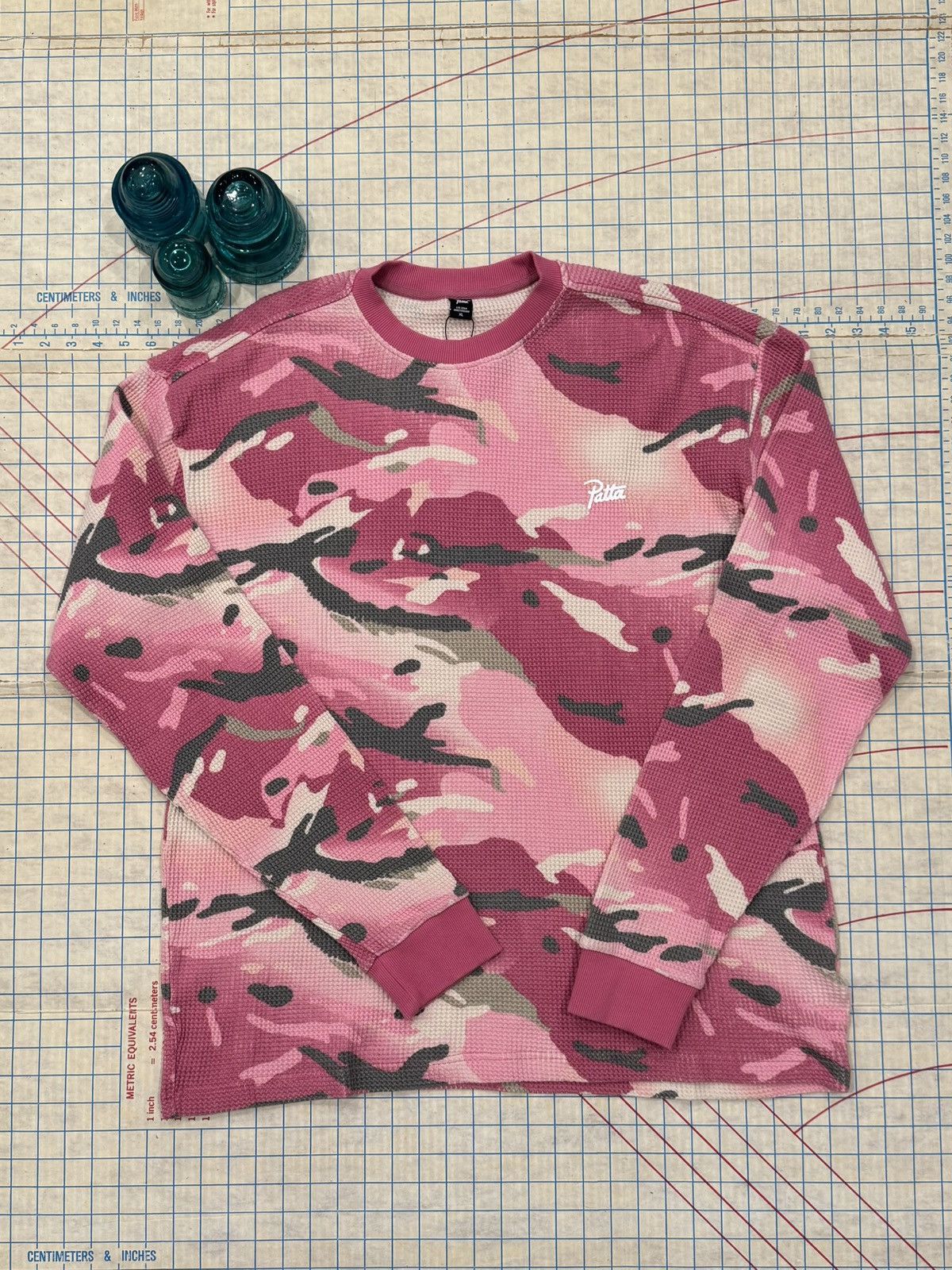 Patta NWT Patta Amsterdam Pink Camo Thermal Long Sleeve Mens XL Size US XL / EU 56 / 4 - 3 Thumbnail