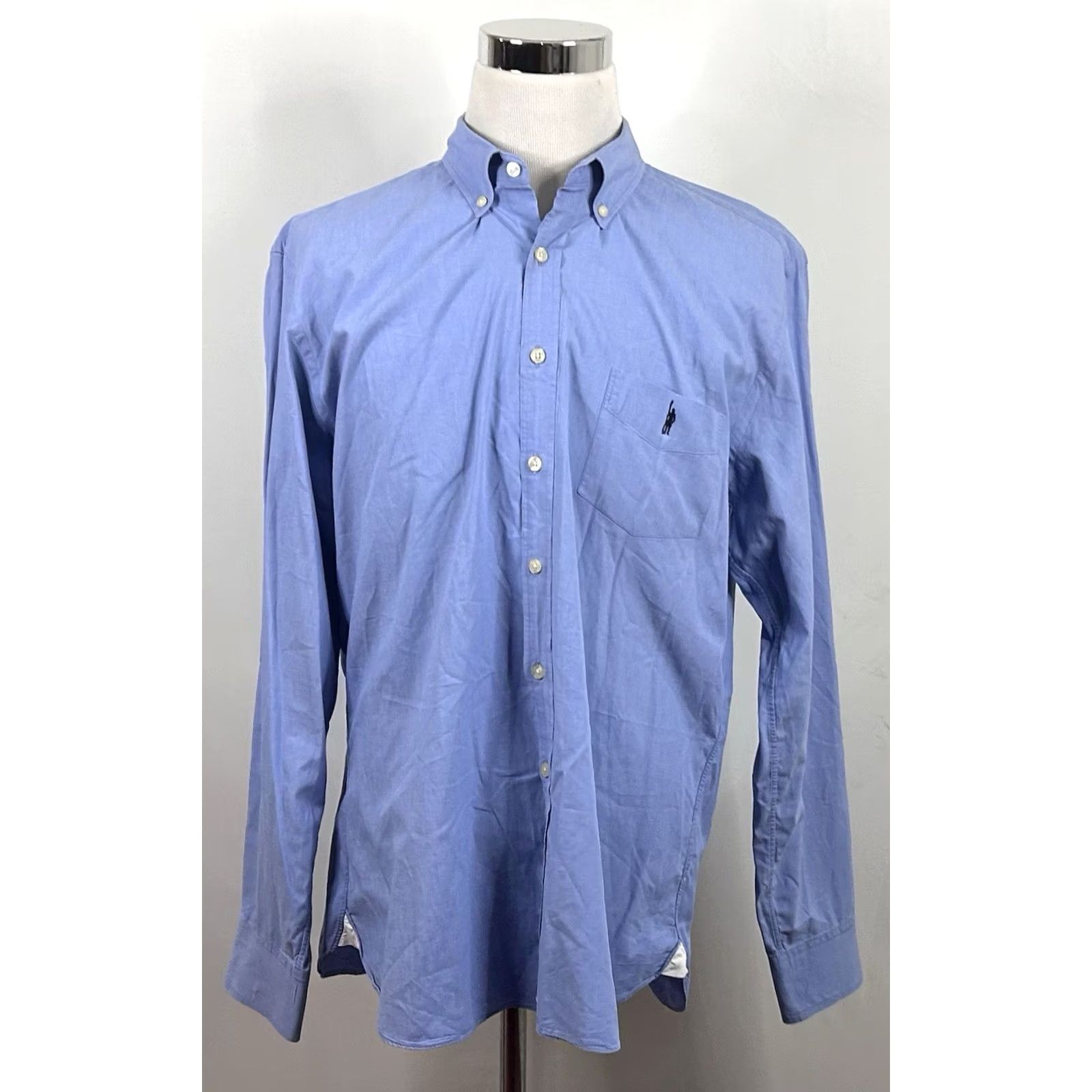 J.Crew J.CREW XL Tailored Fit Vintage Oxford Shirt Oarsman Logo Blue Cotton Casual Shirt Men Button-Front Size US XL / EU 56 / 4 - 2 Thumbnail